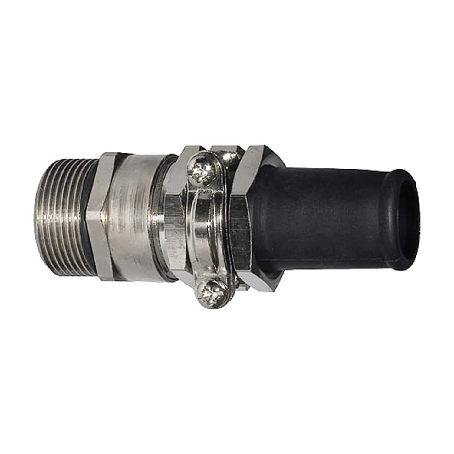 Produktfoto 1 von Verschraubung mit Biegeschutz PG21x1,588 ZBK-21/4L Sechskant-Zwischenstutzen Messing (CuZn) vernickelt Gewindelänge 15,0mm