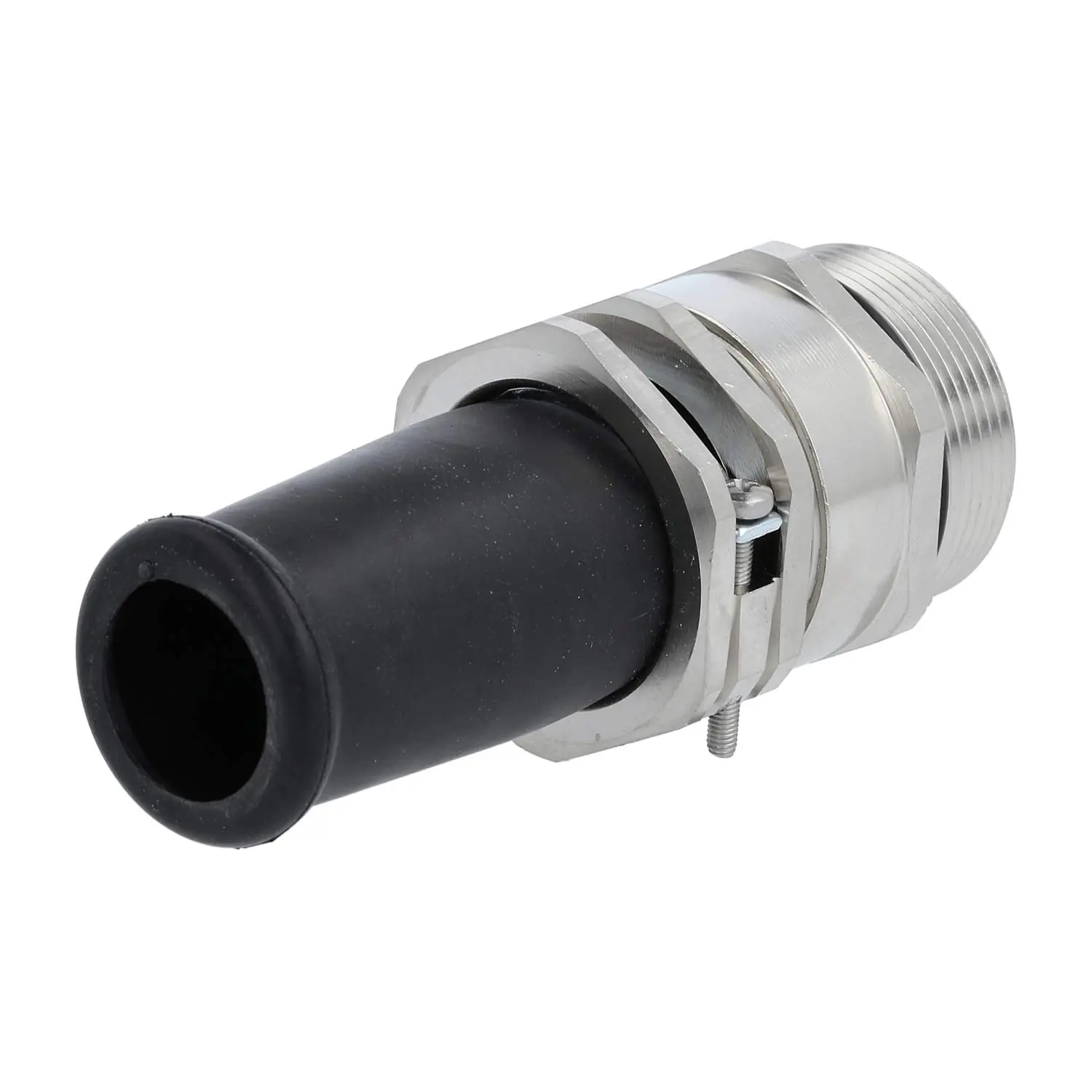 Produktfoto 1 von Verschraubung mit Biegeschutz PG29x1,588 ZBK-29/2L Sechskant-Zwischenstutzen Messing (CuZn) vernickelt Gewindelänge 15,0mm