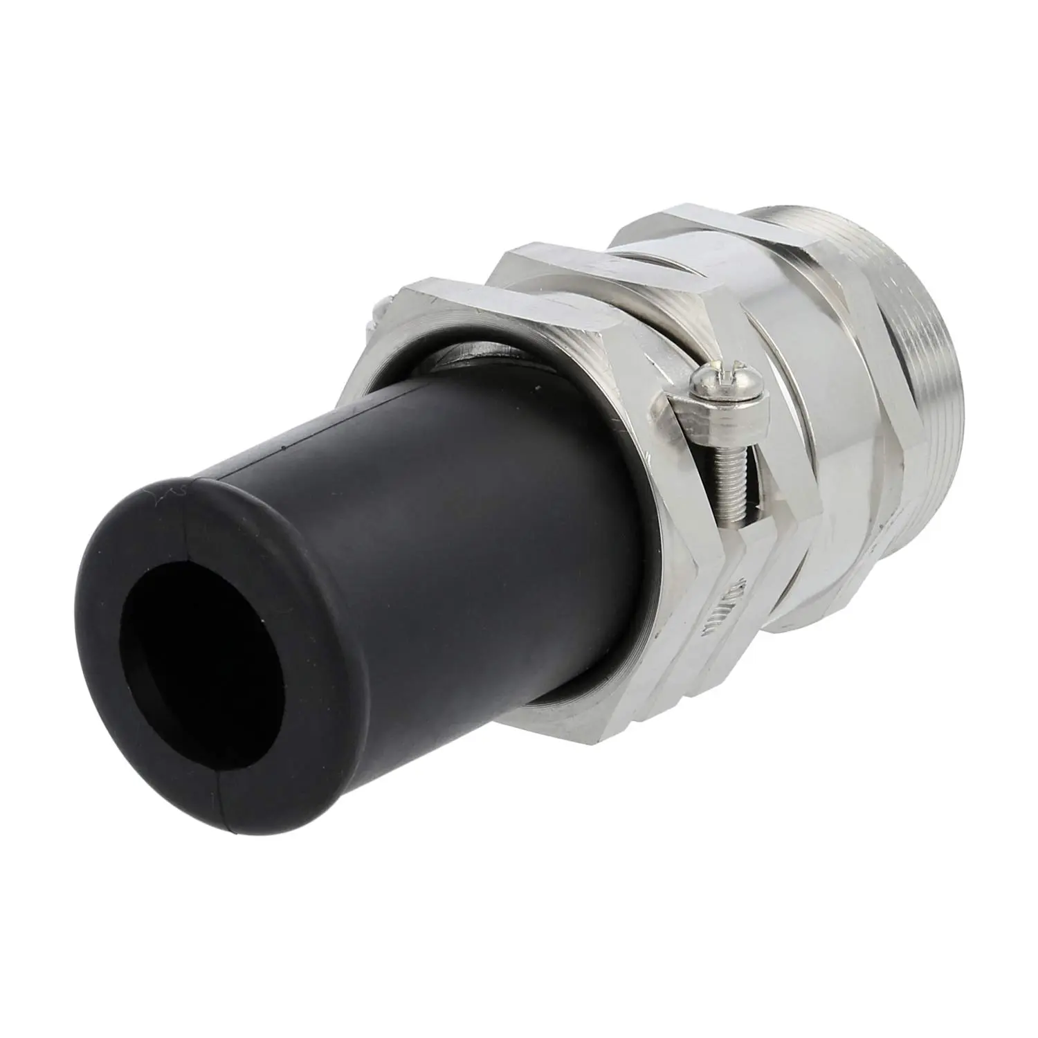 Produktfoto 1 von Verschraubung mit Biegeschutz PG36x1,588 ZBK-36/1L Sechskant-Zwischenstutzen Messing (CuZn) vernickelt Gewindelänge 15,0mm