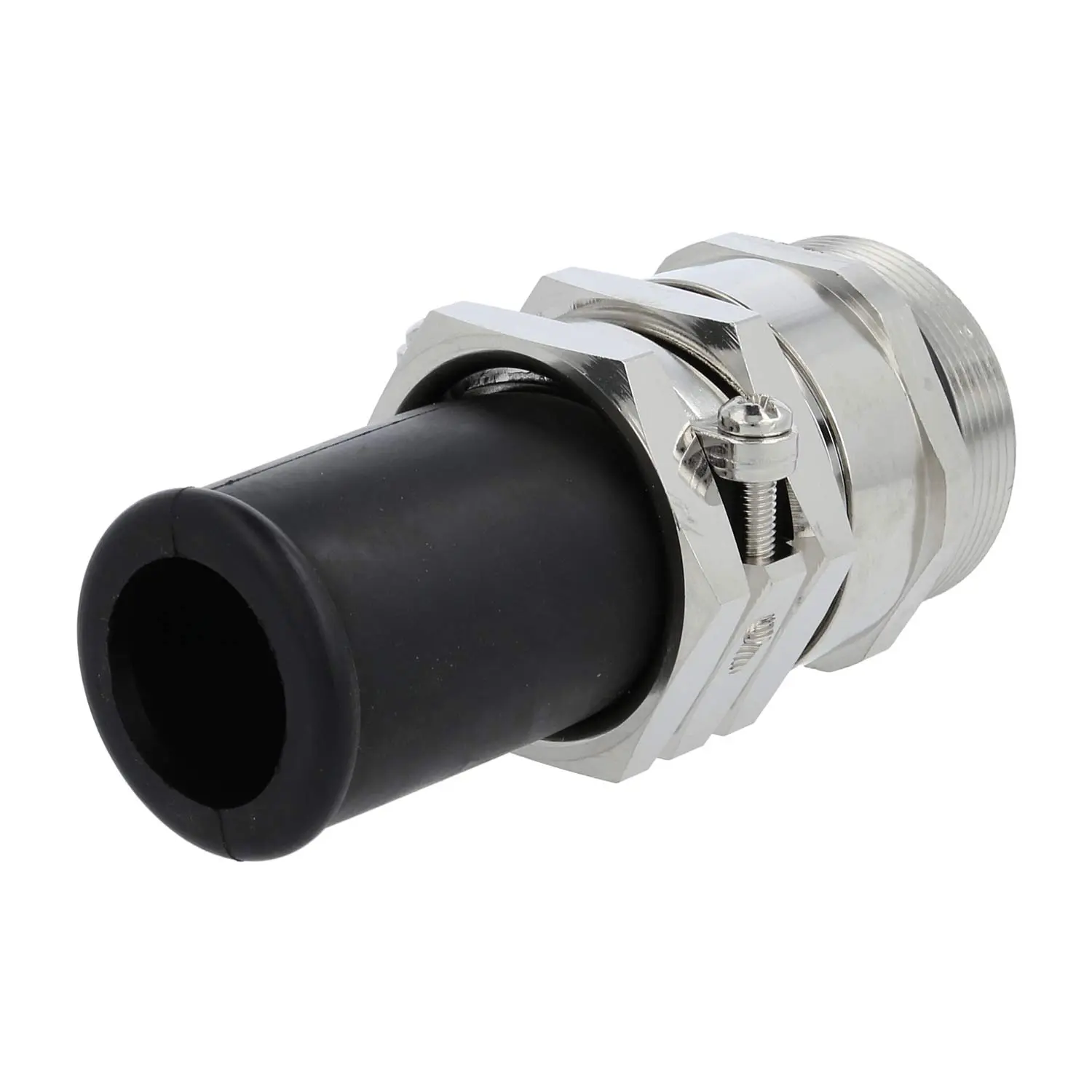 Produktfoto 1 von Verschraubung mit Biegeschutz PG36x1,588 ZBK-36/2L Sechskant-Zwischenstutzen Messing (CuZn) vernickelt Gewindelänge 15,0mm