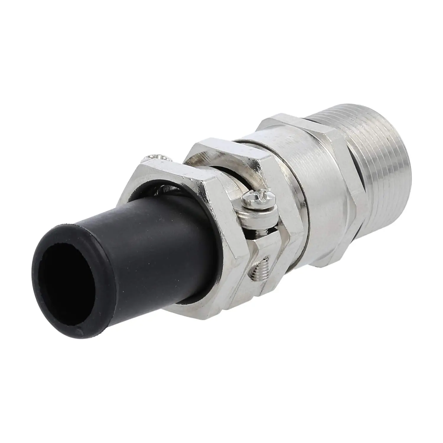 Produktfoto 1 von Verschraubung mit Biegeschutz PG16x1,41 ZBK-16/2L Sechskant-Zwischenstutzen Messing (CuZn) vernickelt Gewindelänge 15,0mm