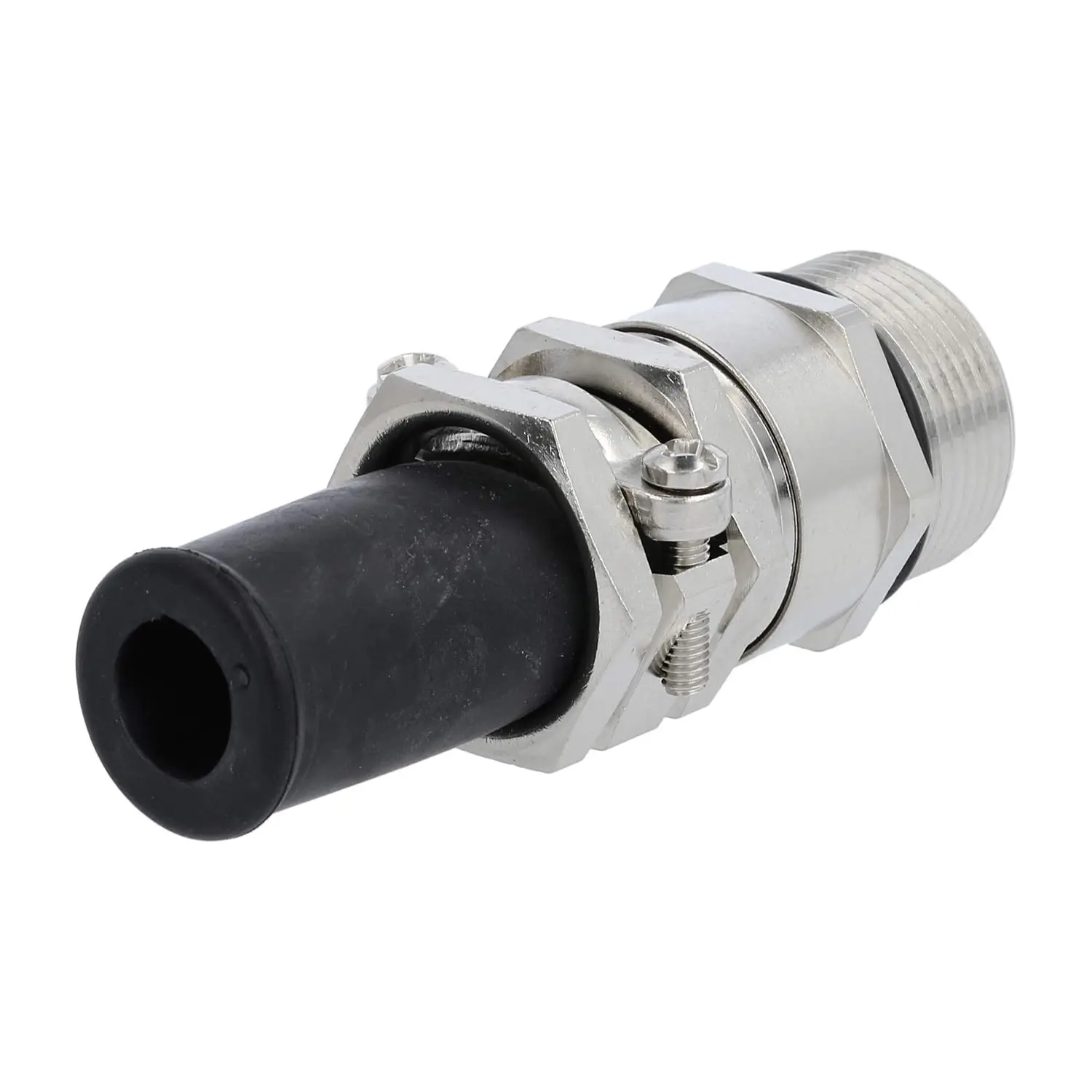 Produktfoto 1 von Verschraubung mit Biegeschutz PG21x1,588 ZBK-21/1L Sechskant-Zwischenstutzen Messing (CuZn) vernickelt Gewindelänge 15,0mm