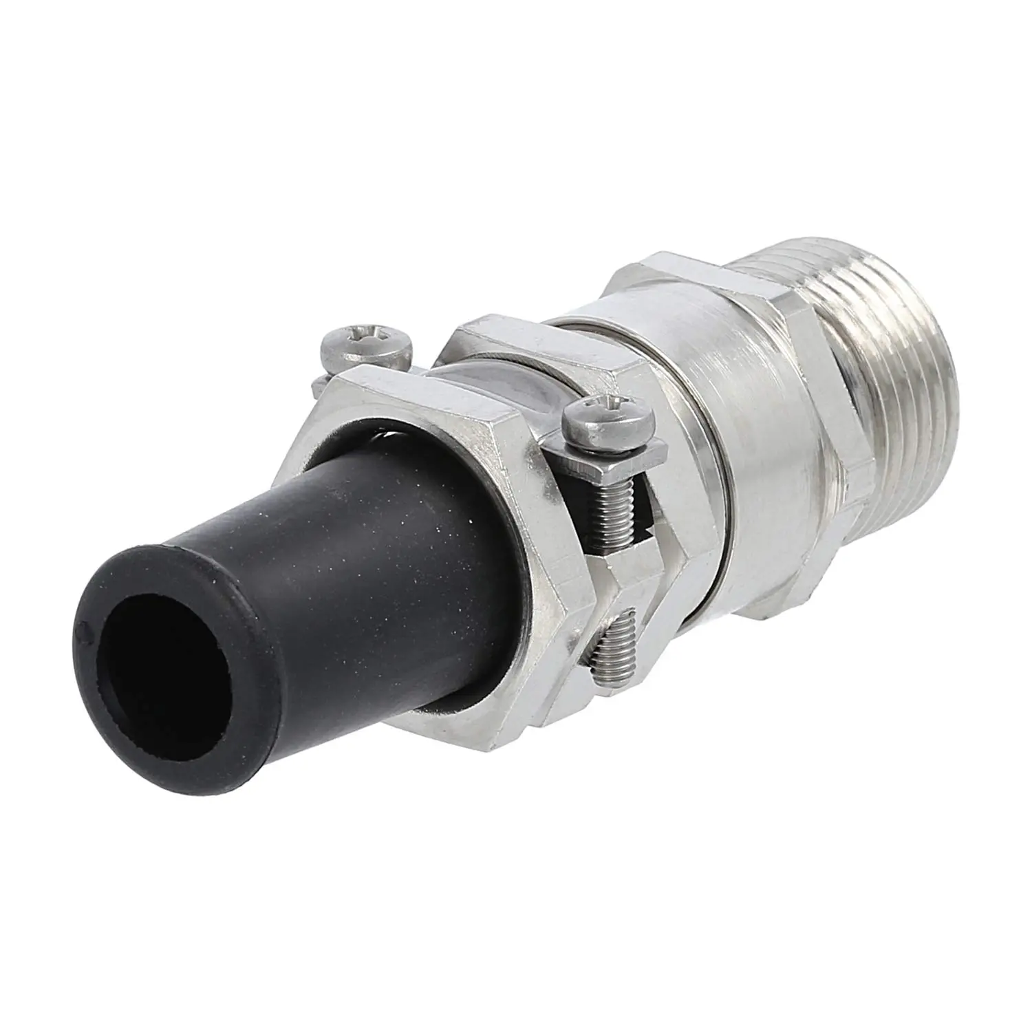 Produktfoto 1 von Verschraubung mit Biegeschutz M20x1,5 ZBKM-20/5L Sechskant-Zwischenstutzen Messing (CuZn) vernickelt Gewindelänge 10,0mm