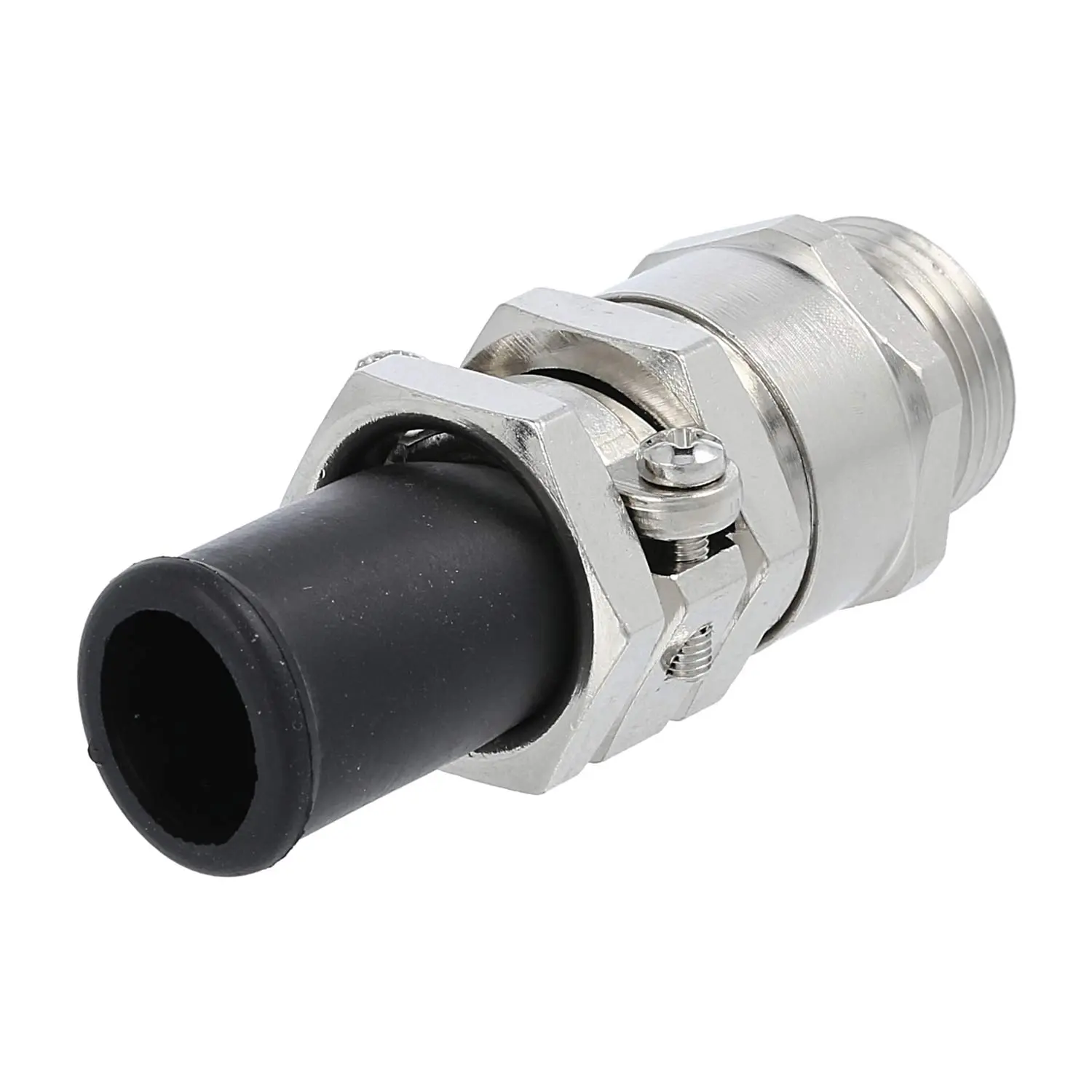 Produktfoto 1 von Verschraubung mit Biegeschutz M20x1,5 ZBKM-20/6L Sechskant-Zwischenstutzen Messing (CuZn) vernickelt Gewindelänge 10,0mm