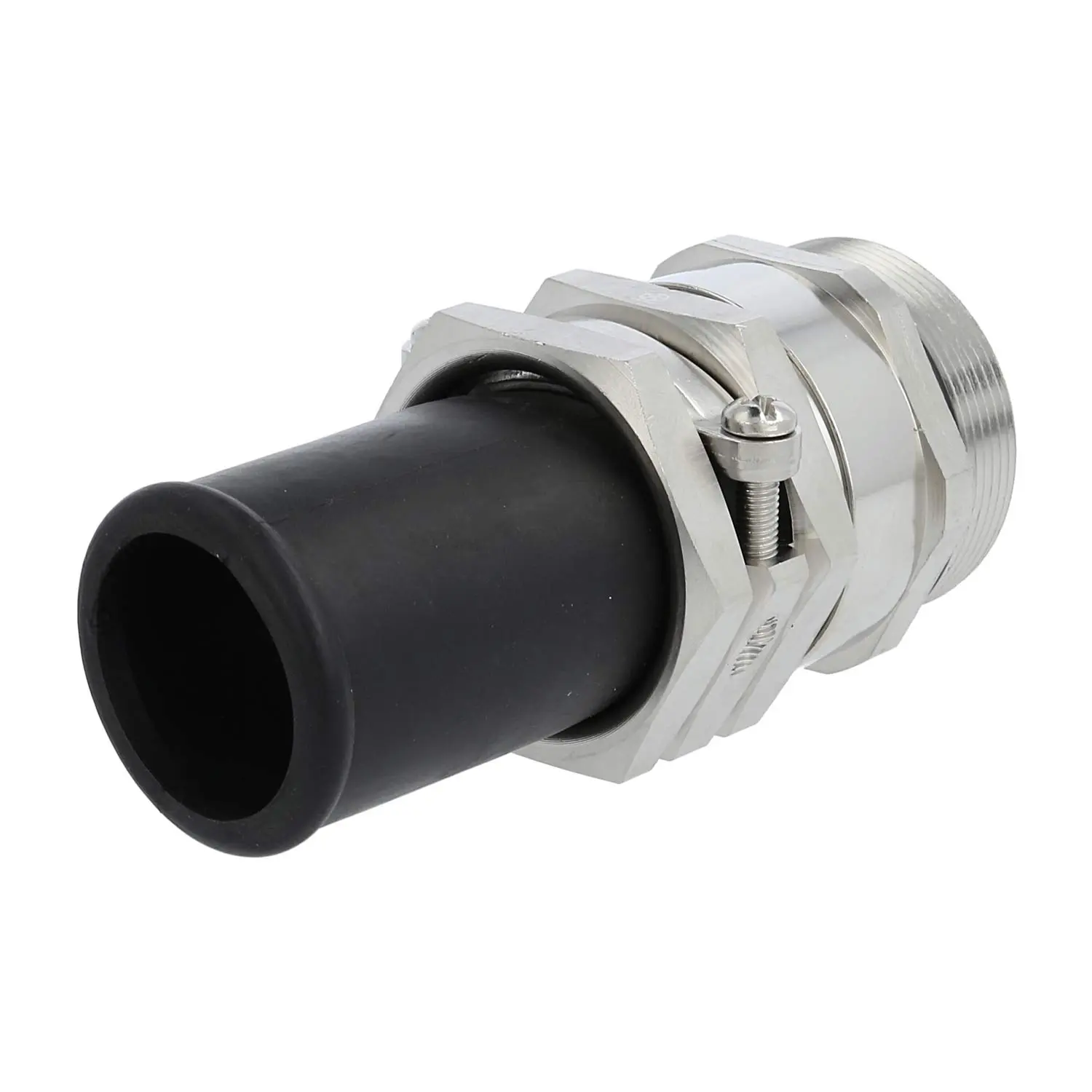 Produktfoto 1 von Verschraubung mit Biegeschutz PG36x1,588 ZBK-36/3L Sechskant-Zwischenstutzen Messing (CuZn) vernickelt Gewindelänge 15,0mm