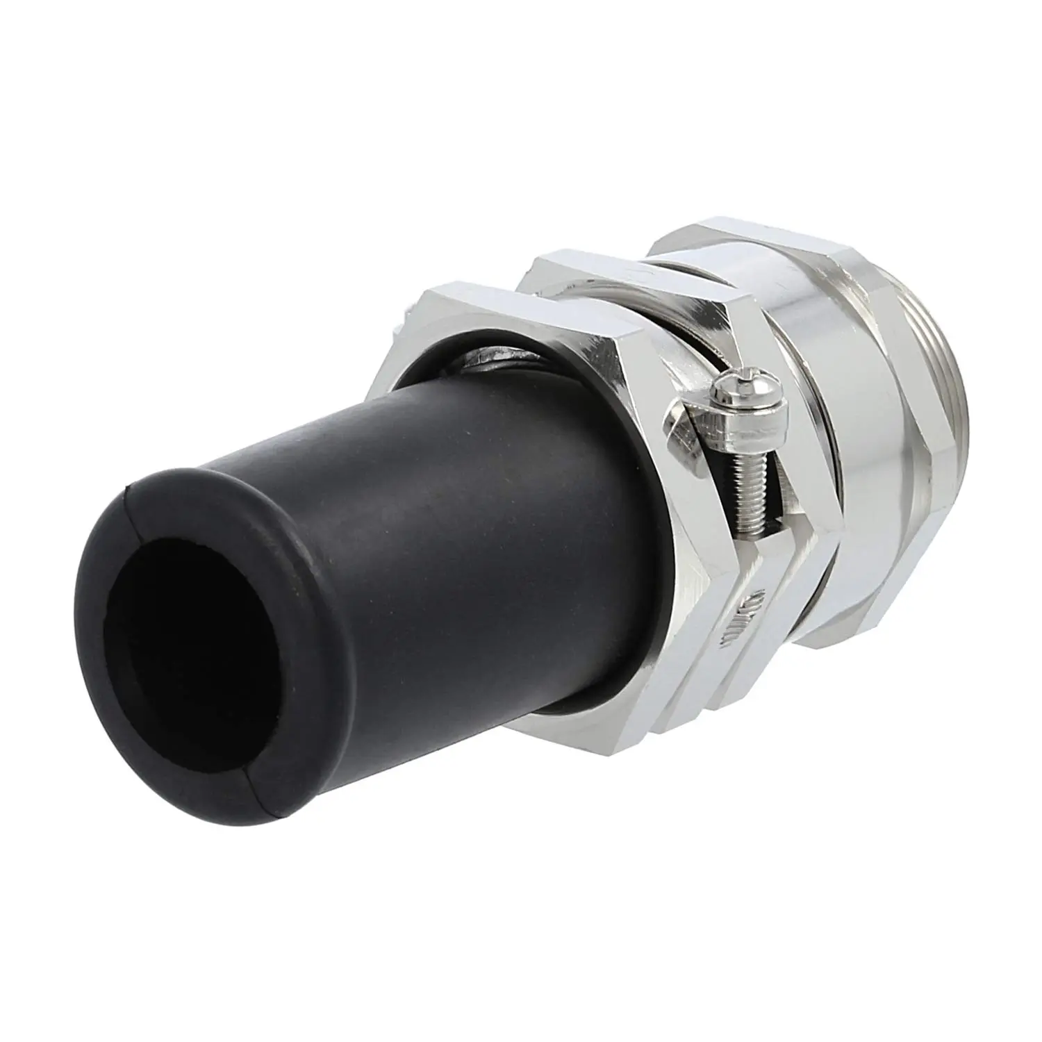 Produktfoto 1 von Verschraubung mit Biegeschutz M40x1,5 ZBKM-40/2L Sechskant-Zwischenstutzen Messing (CuZn) vernickelt Gewindelänge 13,0mm