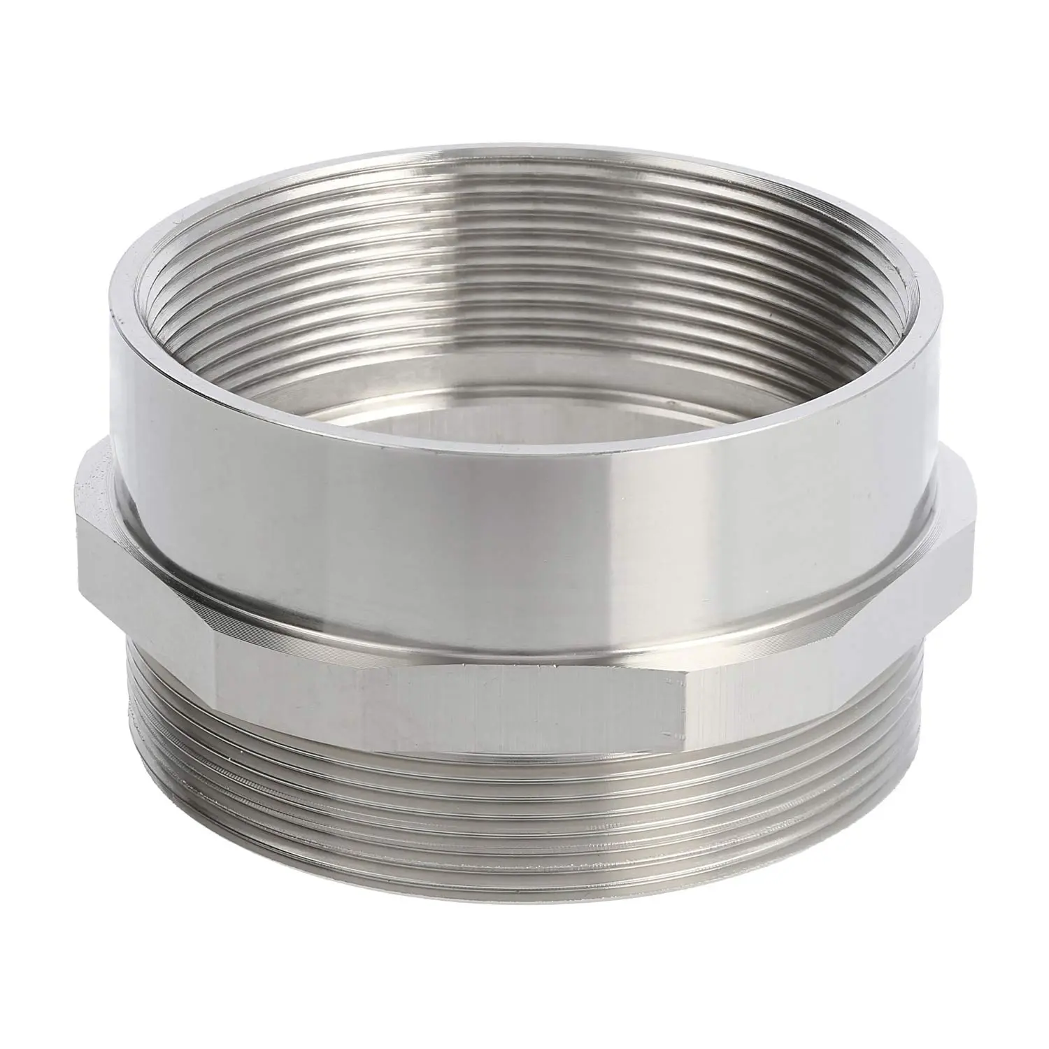 Produktfoto 1 von 52104445 LAPP Adapter-Zwischenstutzen M/PG von M63x1,5 auf PG48x1,588 MMP-M/PG Sechskant Messing (CuZn) vernickelt Anschlussgewinde 14,0mm