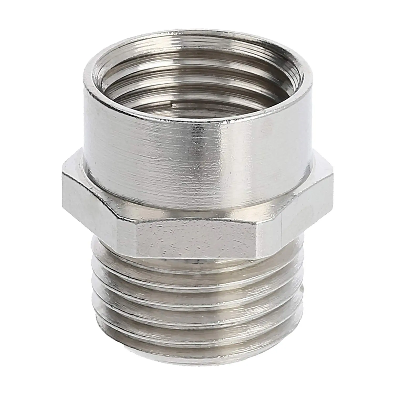 Produktfoto 1 von 52104345 LAPP Adapter-Zwischenstutzen M/PG von M16x1,5 auf PG9x1,41 MMP-M/PG Sechskant Messing (CuZn) vernickelt Anschlussgewinde 10,0mm