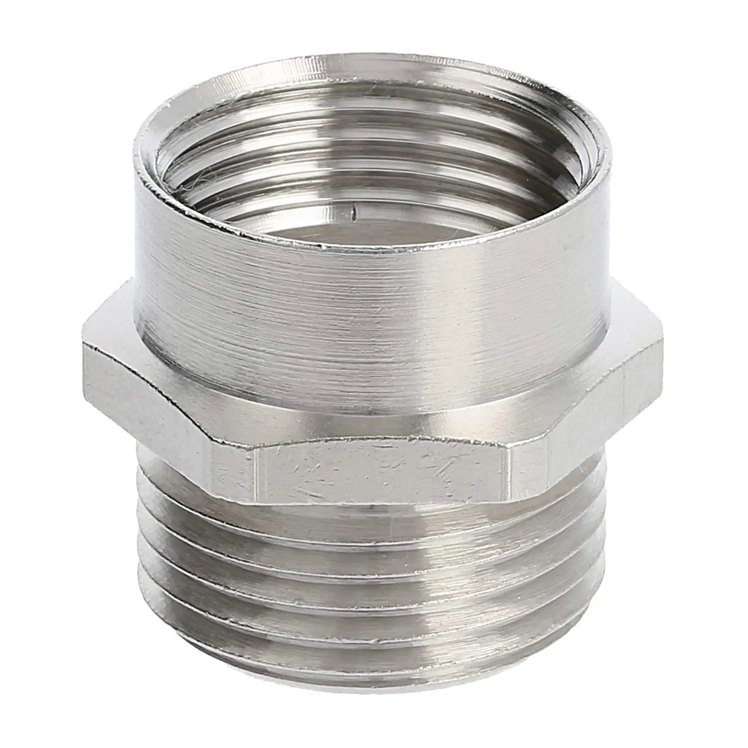 Produktfoto 1 von 52104365 LAPP Adapter-Zwischenstutzen M/PG von M20x1,5 auf PG11x1,41 MMP-M/PG Sechskant Messing (CuZn) vernickelt Anschlussgewinde 10,0mm