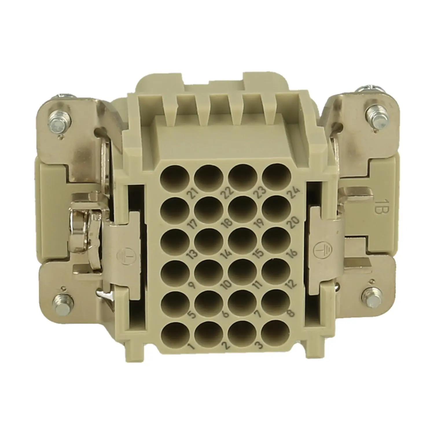 Produktfoto 1 von 09162243101 HARTING Han 24DD HMC Buchseneinsatz (F) Crimpanschluss, 24-polig+PE 250V, 10A
