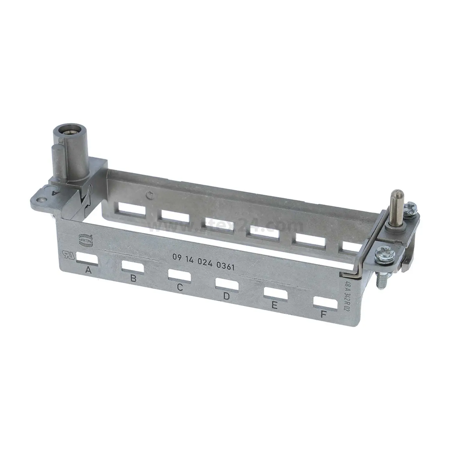 Produktfoto 1 von 09140240361 HARTING Han Gelenkrahmen plus (M), Baugröße 24B Stift, für 6 Module Querschnitt PE 1mm² - 2,5mm² / 4mm² - 10mm² Temperaturbereich -40°C bis 125°C