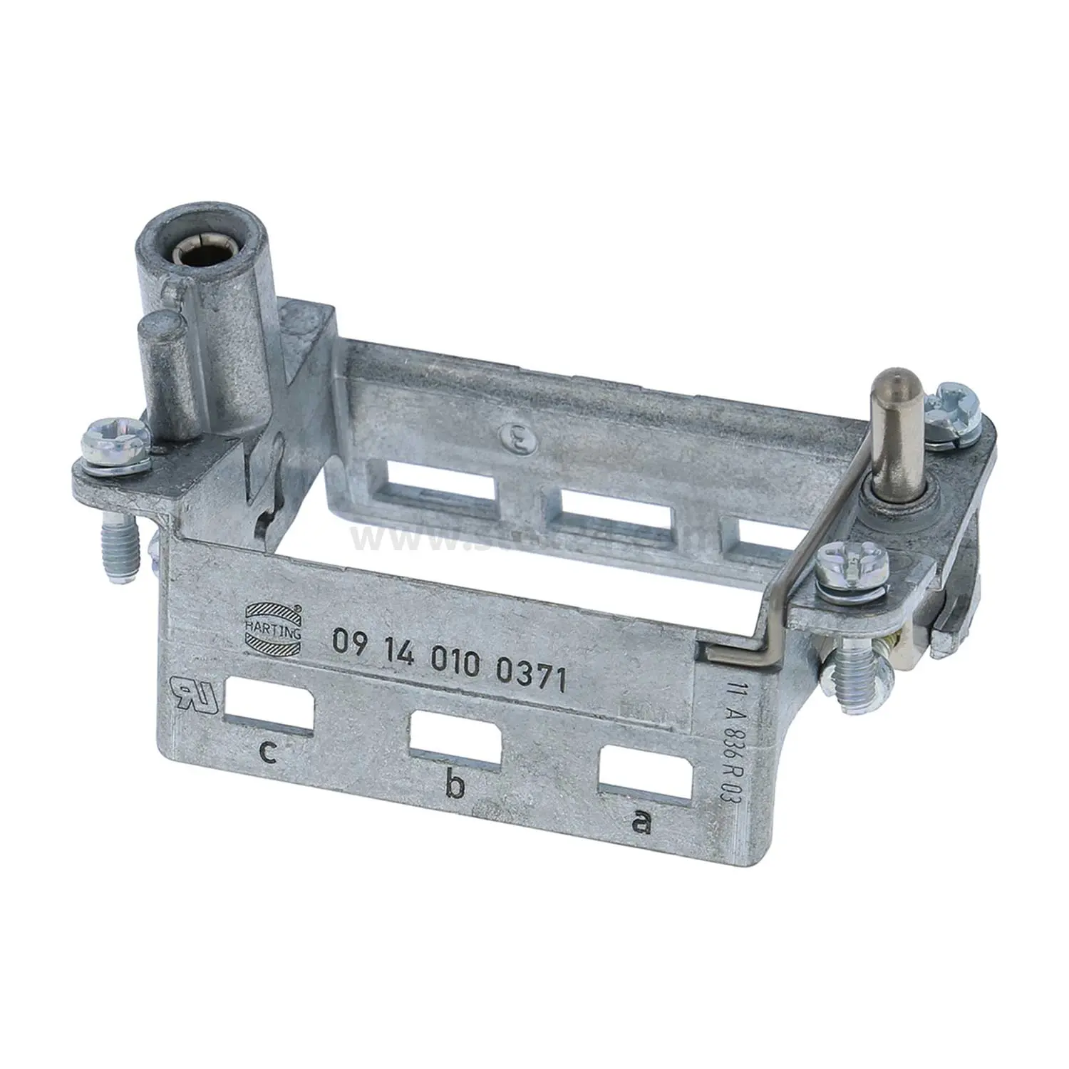 Produktfoto 1 von 09140100371 HARTING Han Gelenkrahmen plus (F), Baugröße 10B Buchse, für 3 Module Querschnitt PE 1mm² - 2,5mm² / 4mm² - 10mm² Temperaturbereich -40°C bis 125°C
