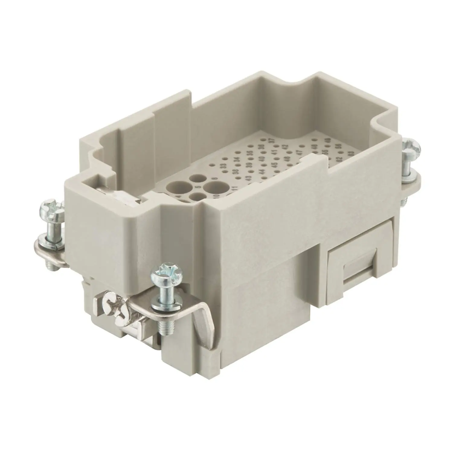 Produktfoto 1 von 09380873001 HARTING Han K32-55 Stifteinsatz (M) Crimpanschluss, 87-polig 32/55+PE Steuerkontakt250V/50V, 10A/4A