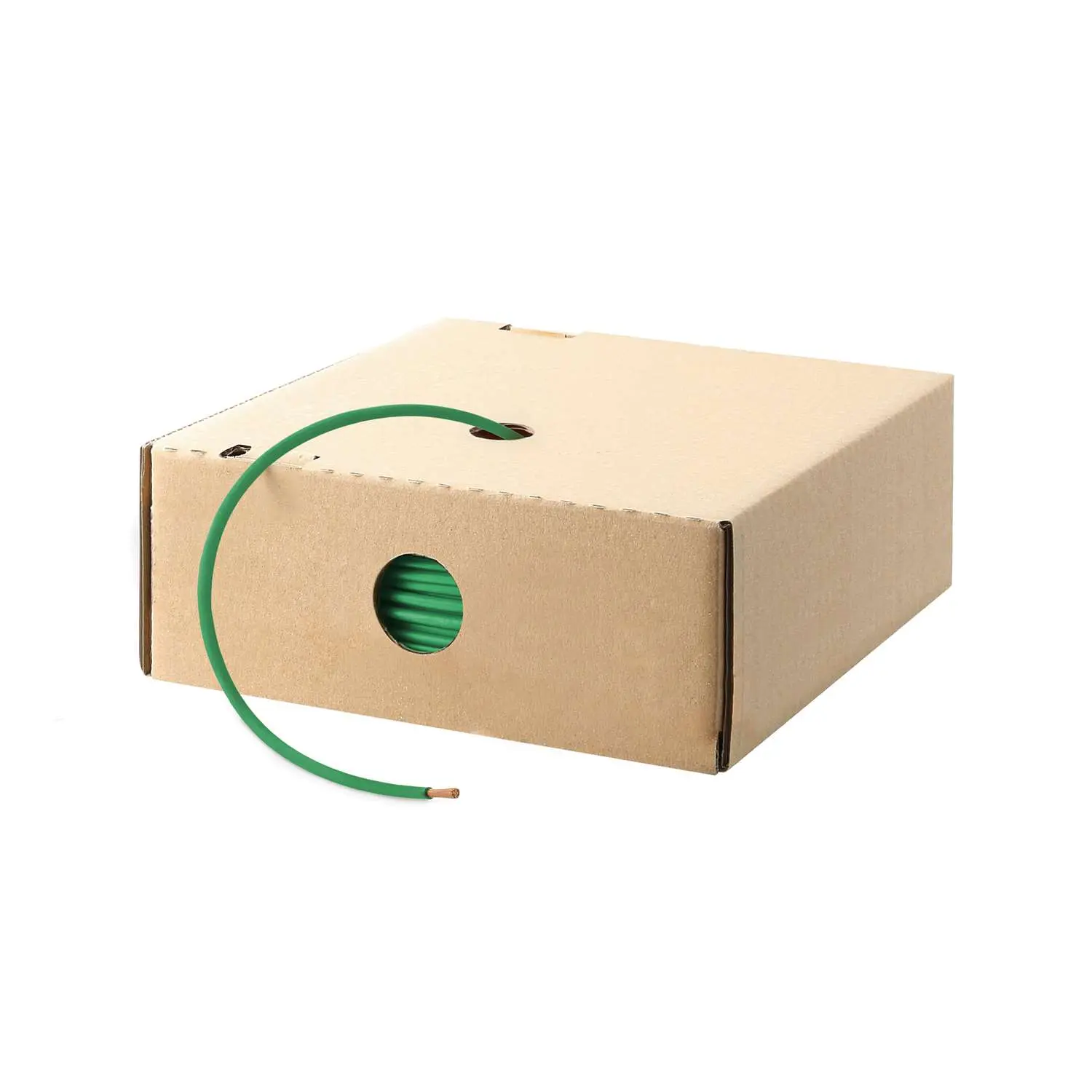 Produktfoto 1 von 29139 HELU KABEL (H)07V-K - (X07V-K) 1X1,5mm² GN (grün) Einzelader PVC grün AD 3,4mm VPE 100,0 Meter Nennspannung Uo/U 450V/750V