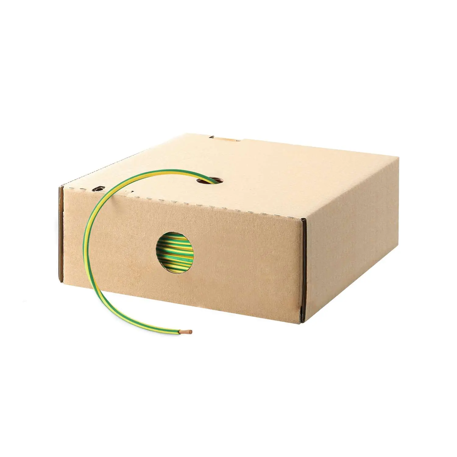 Produktfoto 1 von 29130 HELU KABEL H07V-K 1X1,5mm² GNYE (grün/gelb) Einzelader PVC grün/gelb AD 3,4mm VPE 100,0 Meter Nennspannung Uo/U 450V/750V
