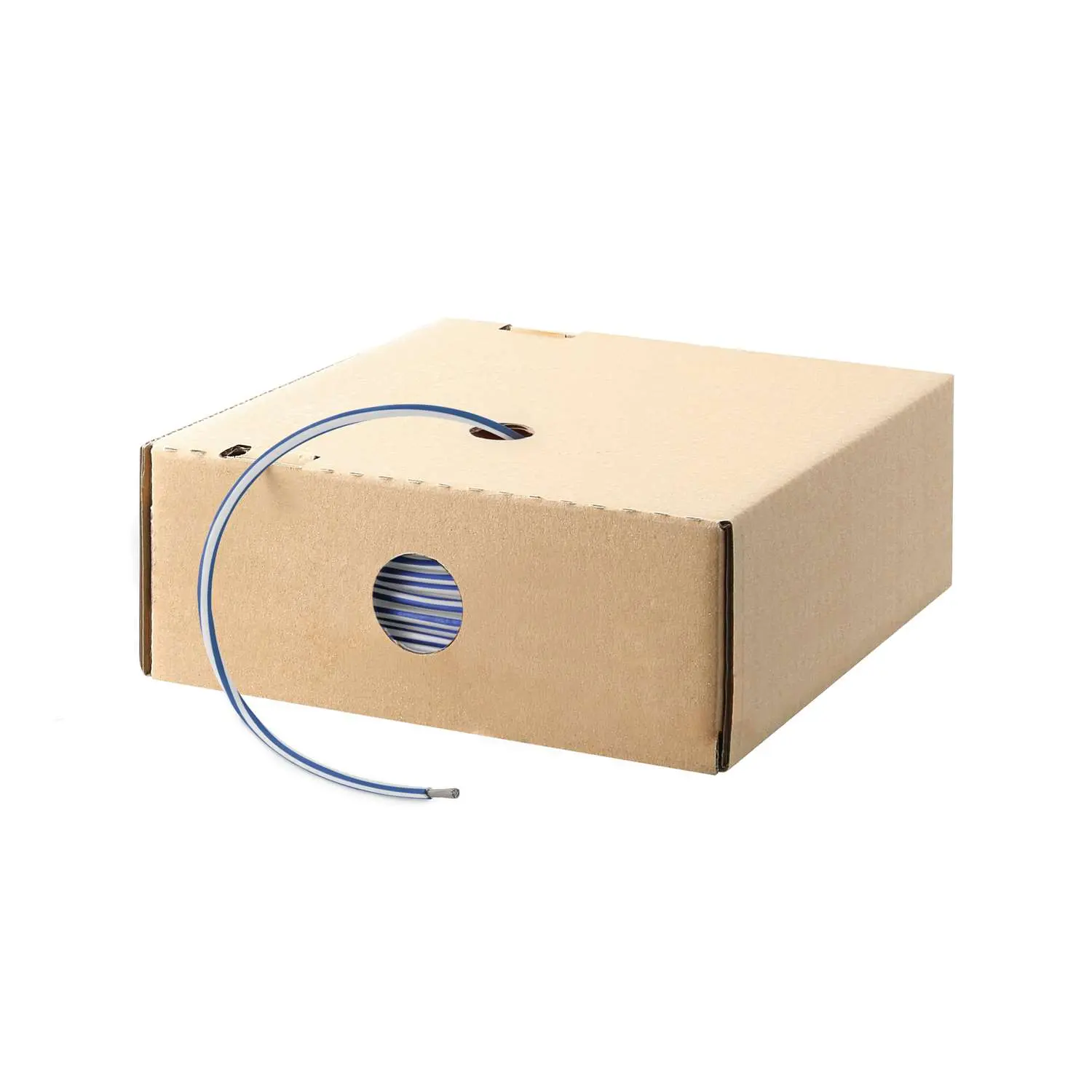 Produktfoto 1 von 11019386 HELU KABEL FÜNFNORM 1X1mm² AWG18 WHBU (weiß/blau) Einzelader weiß/blau AD 3,1mm VPE 100,0 Meter Nennspannung Uo/U 450V/750V nach UL/CSA 600V