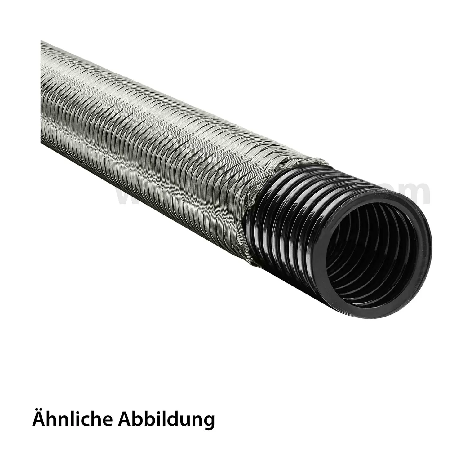 Produktfoto 1 von 10461702036 FLEXA ROHRflex PA 6-CU Wellschlauch / Wellrohr Polyamid PA6 mit CU-Umflechtung AD 43,5mm, ID 35,5mm schmales Profil, Mindestbiegeradius bewegt 150,0mm