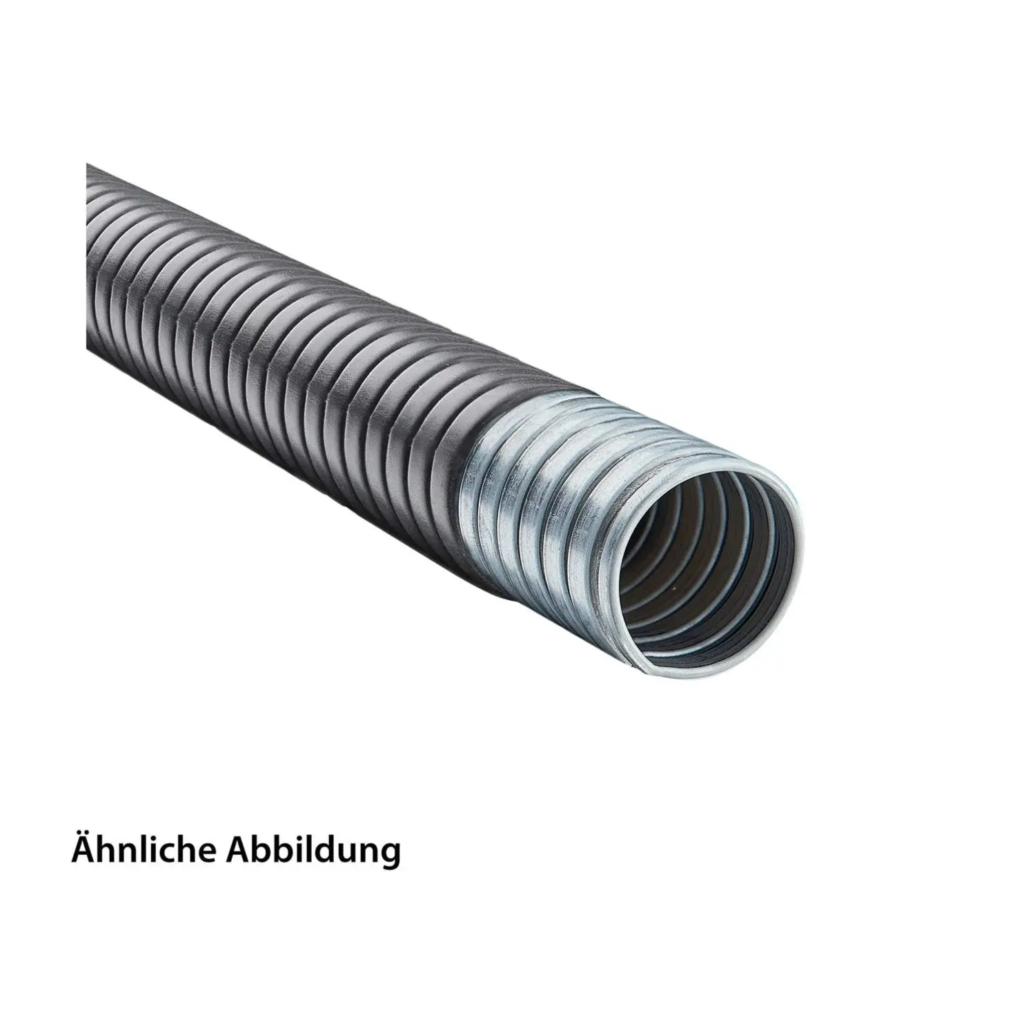 Produktfoto 1 von 12133702017 FLEXA FLEXAgraff-PU-F Metallschutzschlauch doppelt gefalztes mit PUR-F-Mantel AD 21,0mm, ID 17,0mm doppelt gefalztes Profil, Mindestbiegeradius bewegt 190,0mm