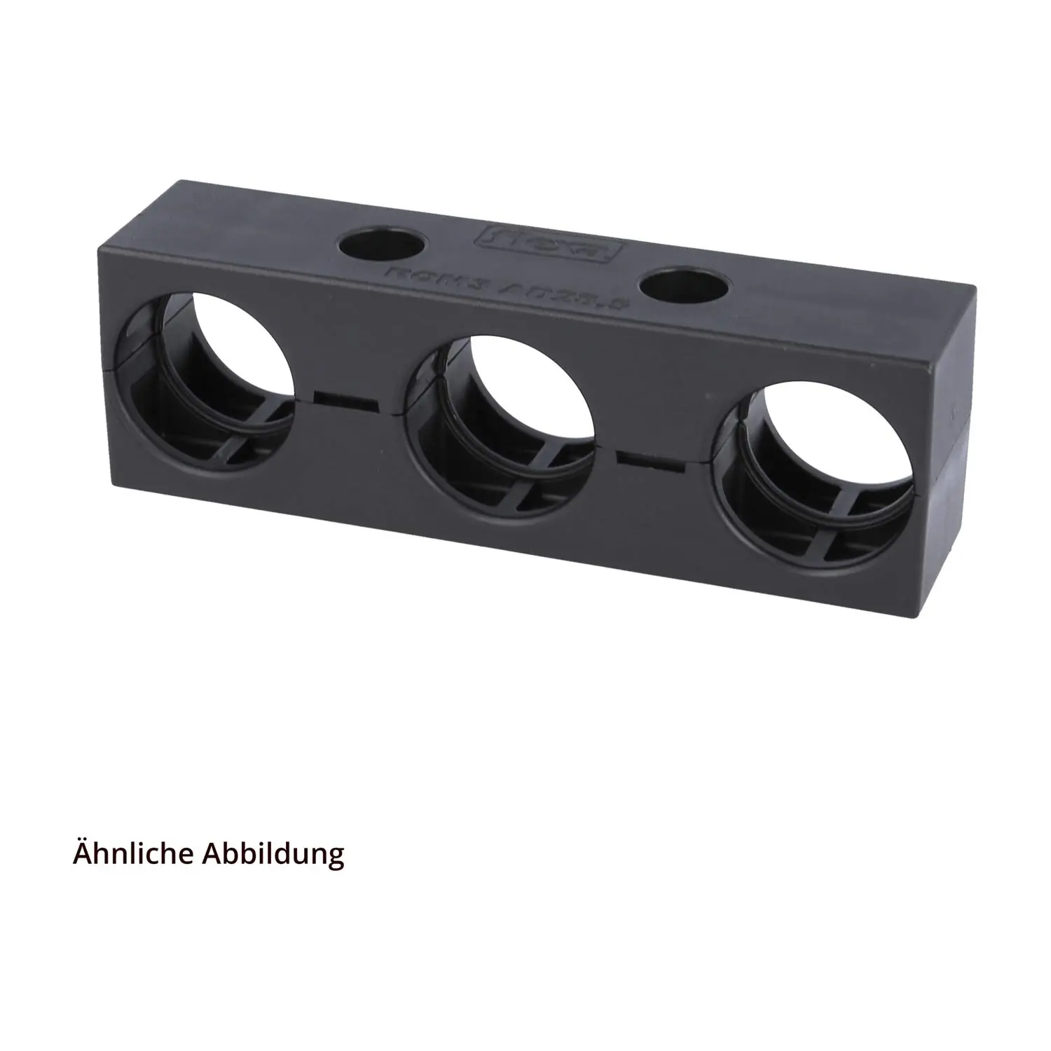 Produktfoto 1 von 15020008205 FLEXA RQM-3 Schlauchhalter massiv für Schlauch-Außendurchmesser 28,5mm für Wellschlauch AD 28.5mm