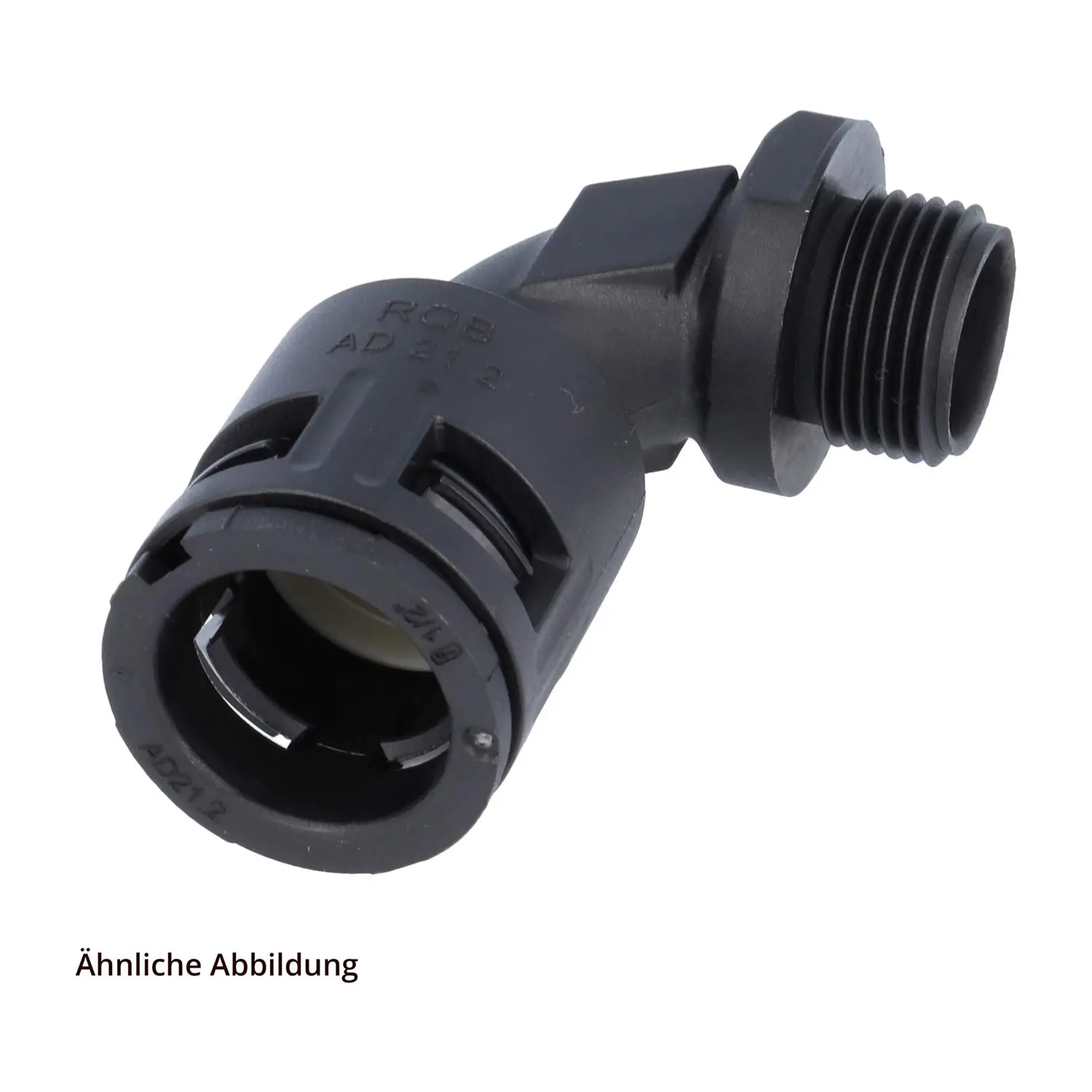 Produktfoto 1 von 15020090213 FLEXA RQB90-P Schnellverschraubung 90 Grad Bogen Gewinde PG13,5x1,41 für Schlauch-Außendurchmesser 18,5mm hochdichtend mit Außengewinde