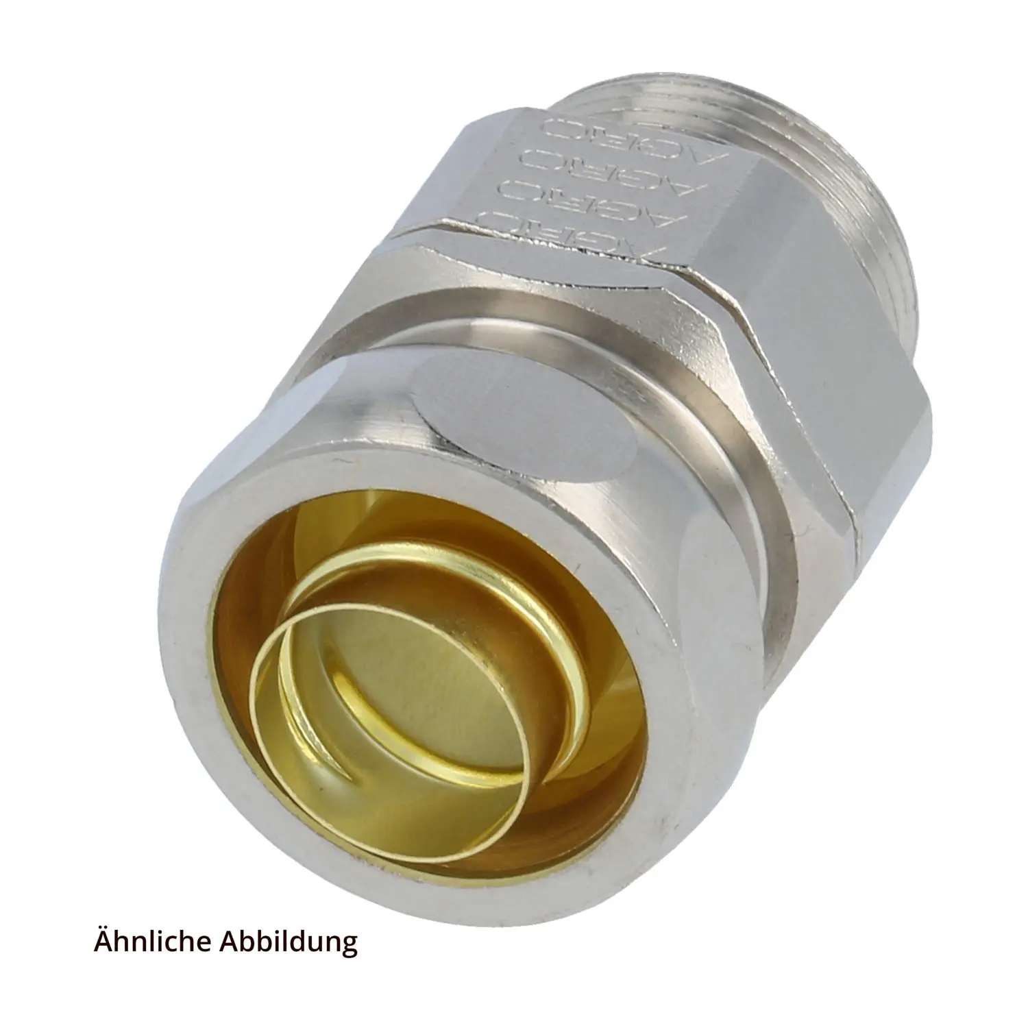 Produktfoto 1 von 15014335020 FLEXA USDR-M Metallverschraubung gerade Gewinde M20x1,5 für Schlauch-Außendurchmesser 17,0mm für Schlauch-Innendurchmesser 12,0mm
