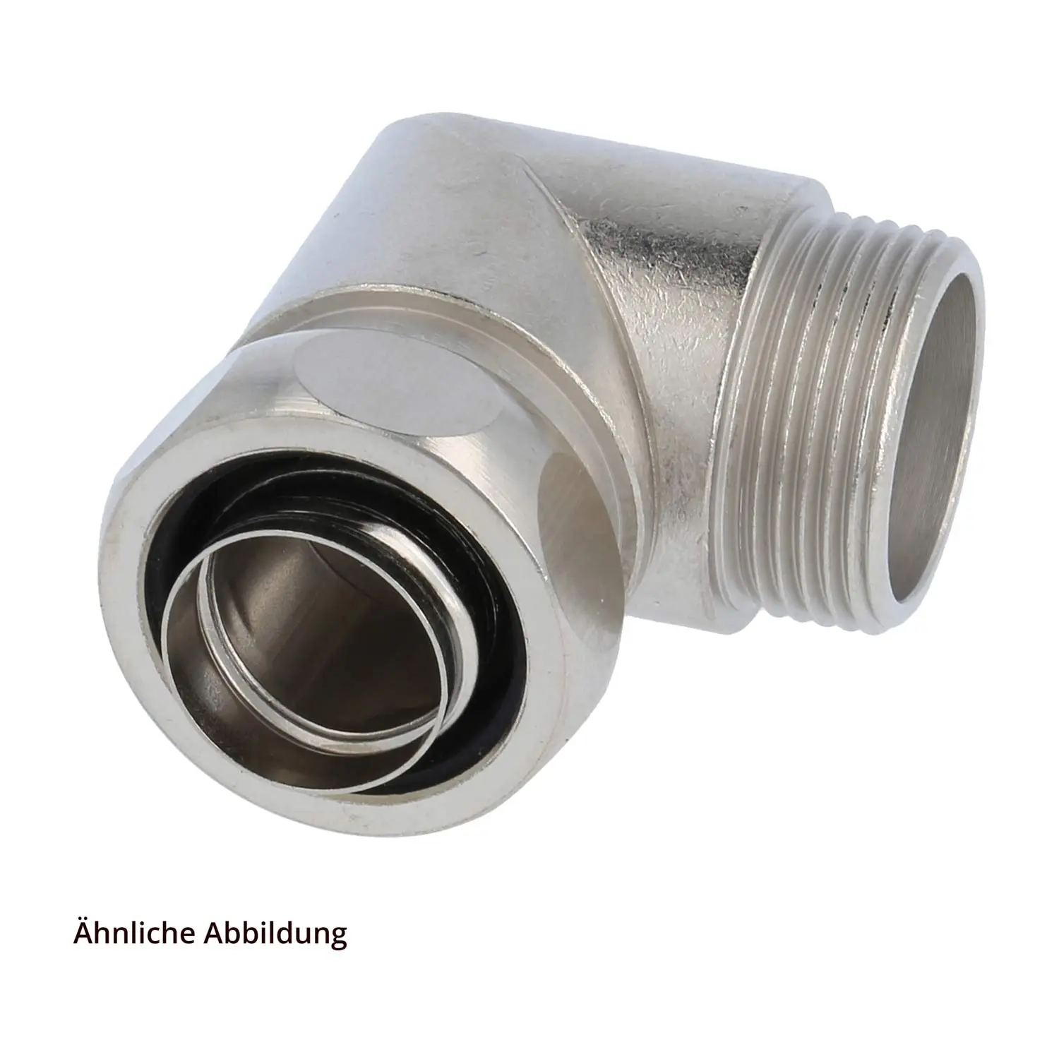 Produktfoto 1 von 15010227007 FLEXA USW-P Metallverschraubung 90 Grad Winkel Gewinde PG7x1,27 für Schlauch-Außendurchmesser 10,0mm für Schlauch-Innendurchmesser 8,0mm