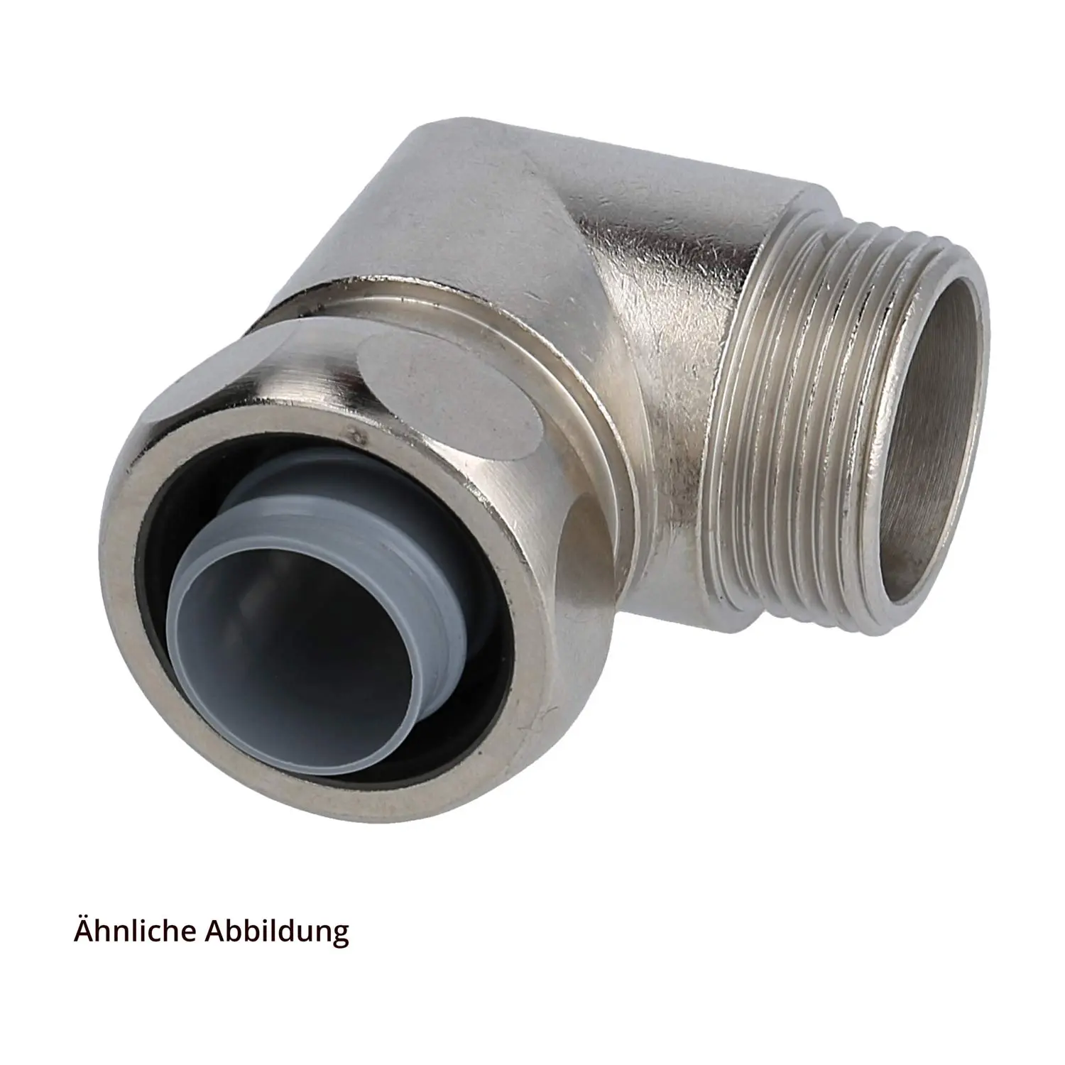Produktfoto 1 von 15010230007 FLEXA USW-P Metallverschraubung 90 Grad Winkel Gewinde PG7x1,27 für Schlauch-Außendurchmesser 10,0mm für Schlauch-Innendurchmesser 7,0mm