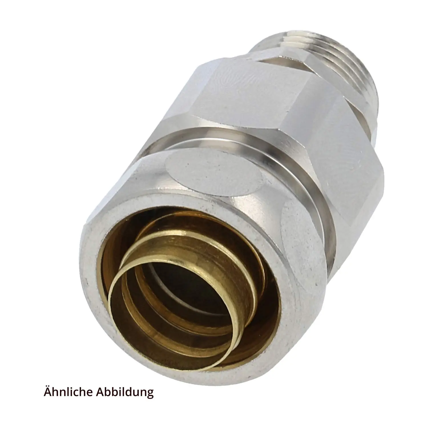 Produktfoto 1 von 15024328020 FLEXA USZ-EX-M Metallverschraubung-ATEX gerade Gewinde M20x1,5 für Schlauch-Außendurchmesser 21,0mm für Schlauch-Innendurchmesser 17,0mm
