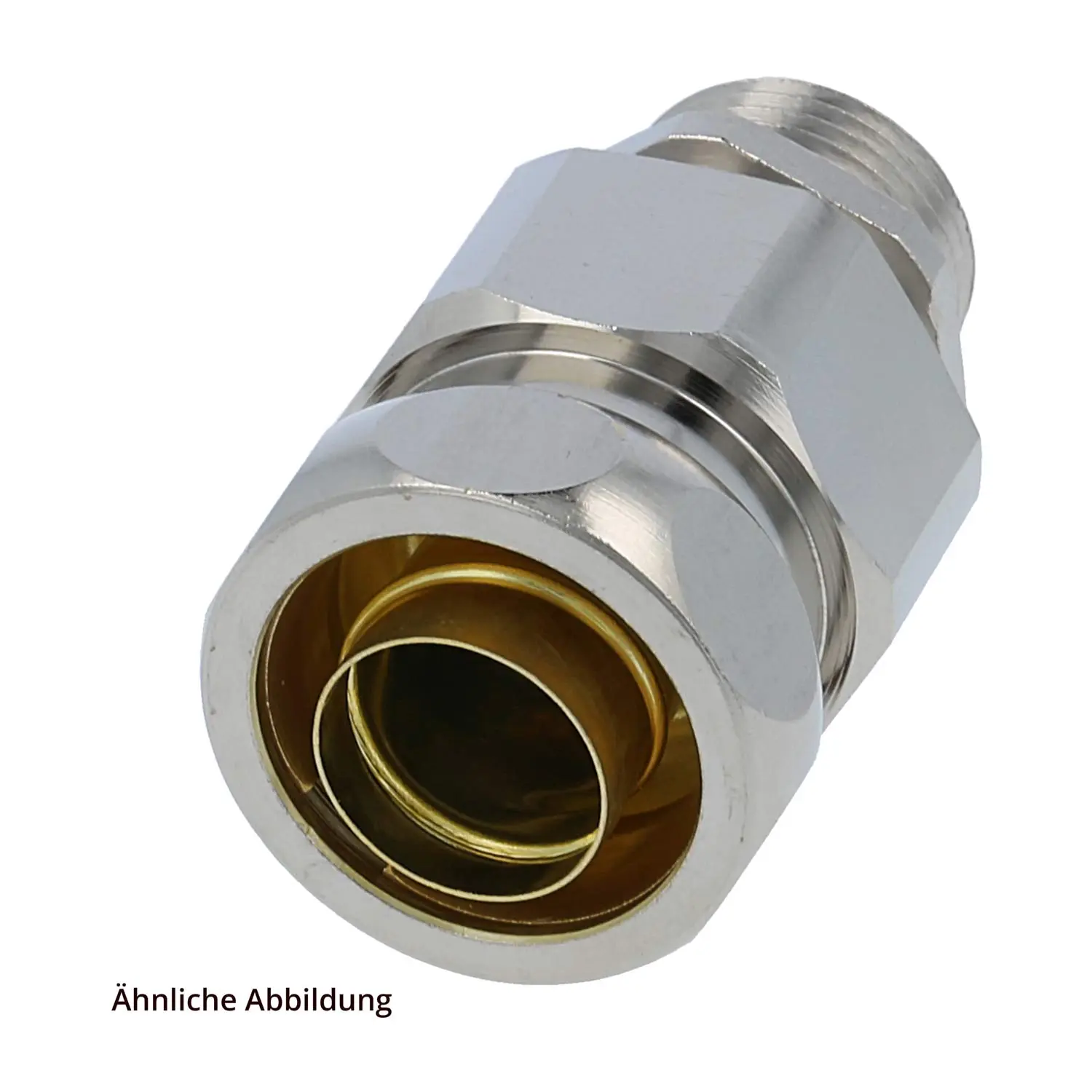 Produktfoto 1 von 15017328120 FLEXA USZ-M Metallverschraubung gerade Gewinde M20x1,5 für Schlauch-Außendurchmesser 17,0mm für Schlauch-Innendurchmesser 13,0mm