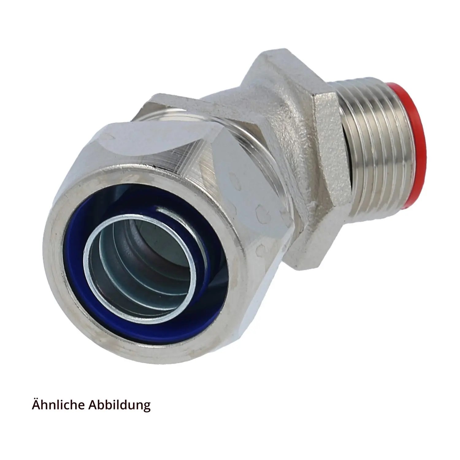 10611000013 FLEXA EW 45-P Metallverschraubung 45 Grad Bogen Gewinde PG13,5x1,41 für Schlauch-Außendurchmesser 18,0mm - 3/8 Zoll für Schlauch-Innendurchmesser 12,5mm