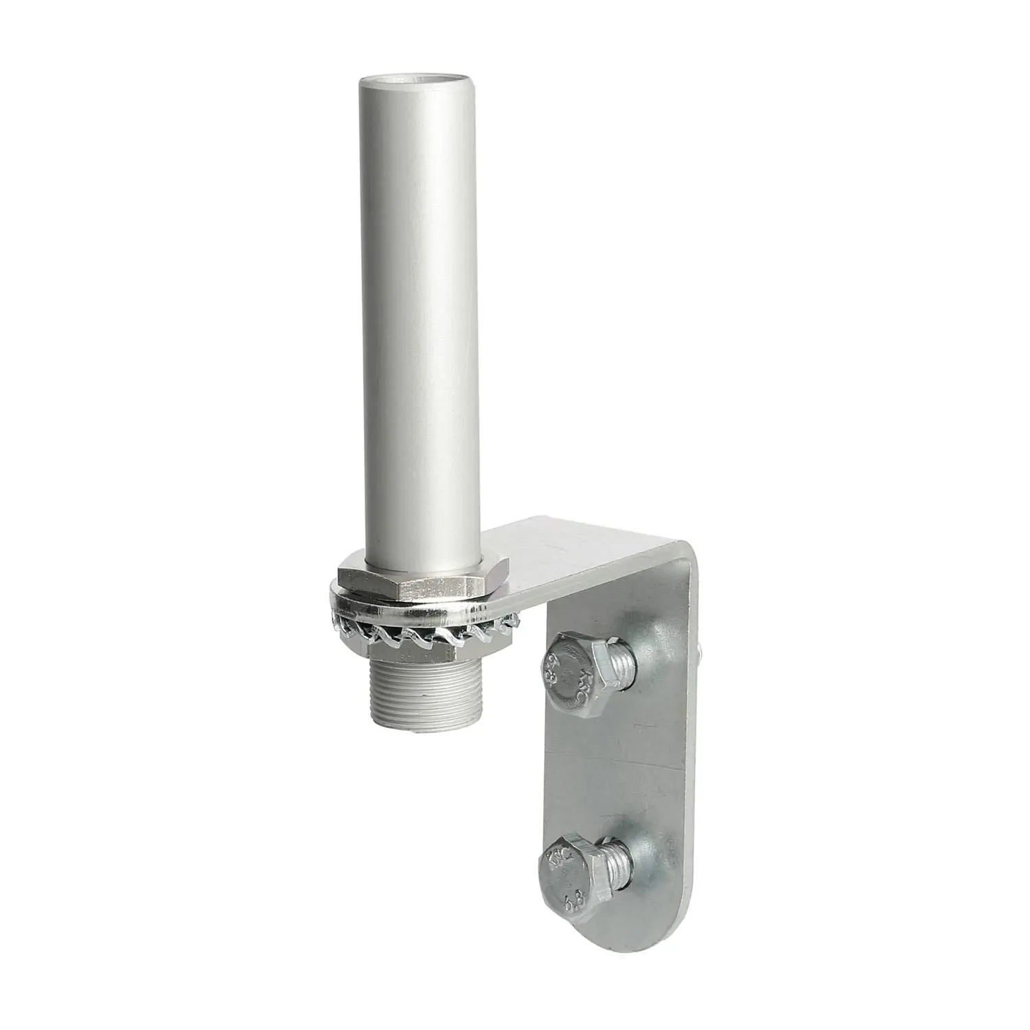 Produktfoto 1 von 127227 STEX24 Wandhalter Metall für Signalsäule silber, 50/70mm SH100/231 104 Anschraubloch 34,0mm Bohrung 2x9,5mm