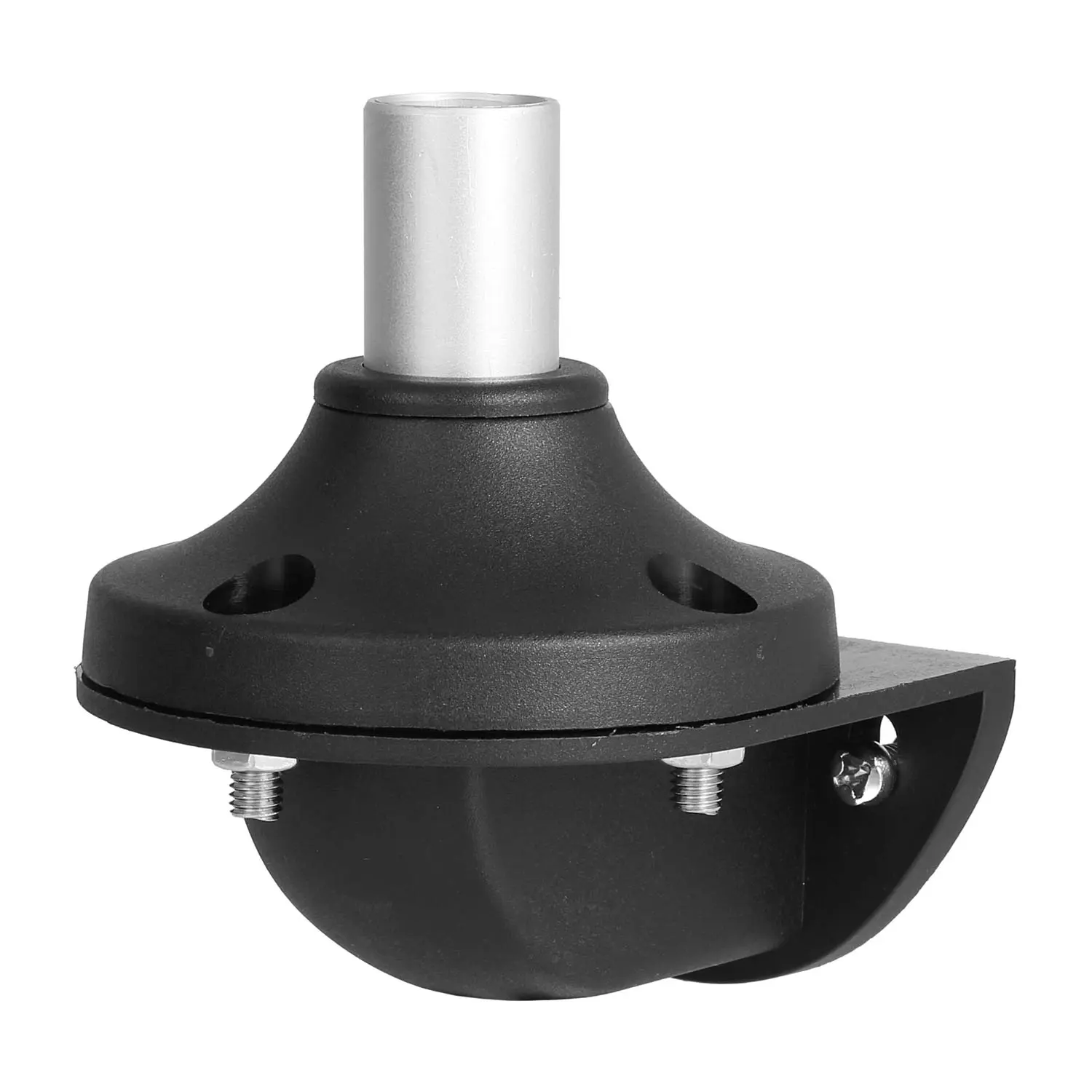 Produktfoto 1 von 127234 STEX24 Wandsockel mit Halter 50,0mm für Signalsäule schwarz / silber, 50/70mm SH20/231 102 Anschraubloch 45,0mm Bohrung 2x5,5mm