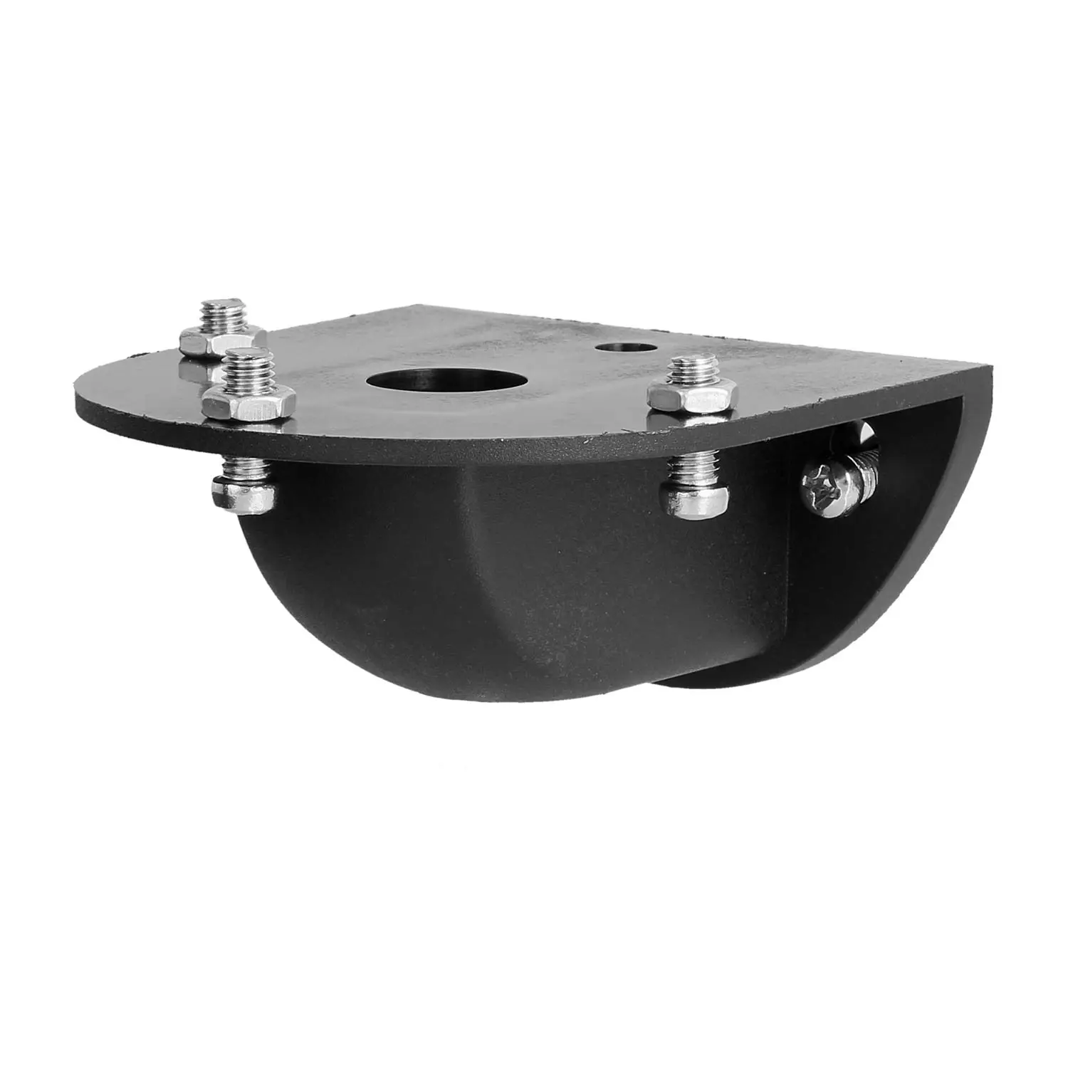 Produktfoto 1 von 127231 STEX24 Wandsockel für Signalsäule schwarz, 50/70mm SH/231 105 Anschraubloch 45,0mm Bohrung 2x5,5mm