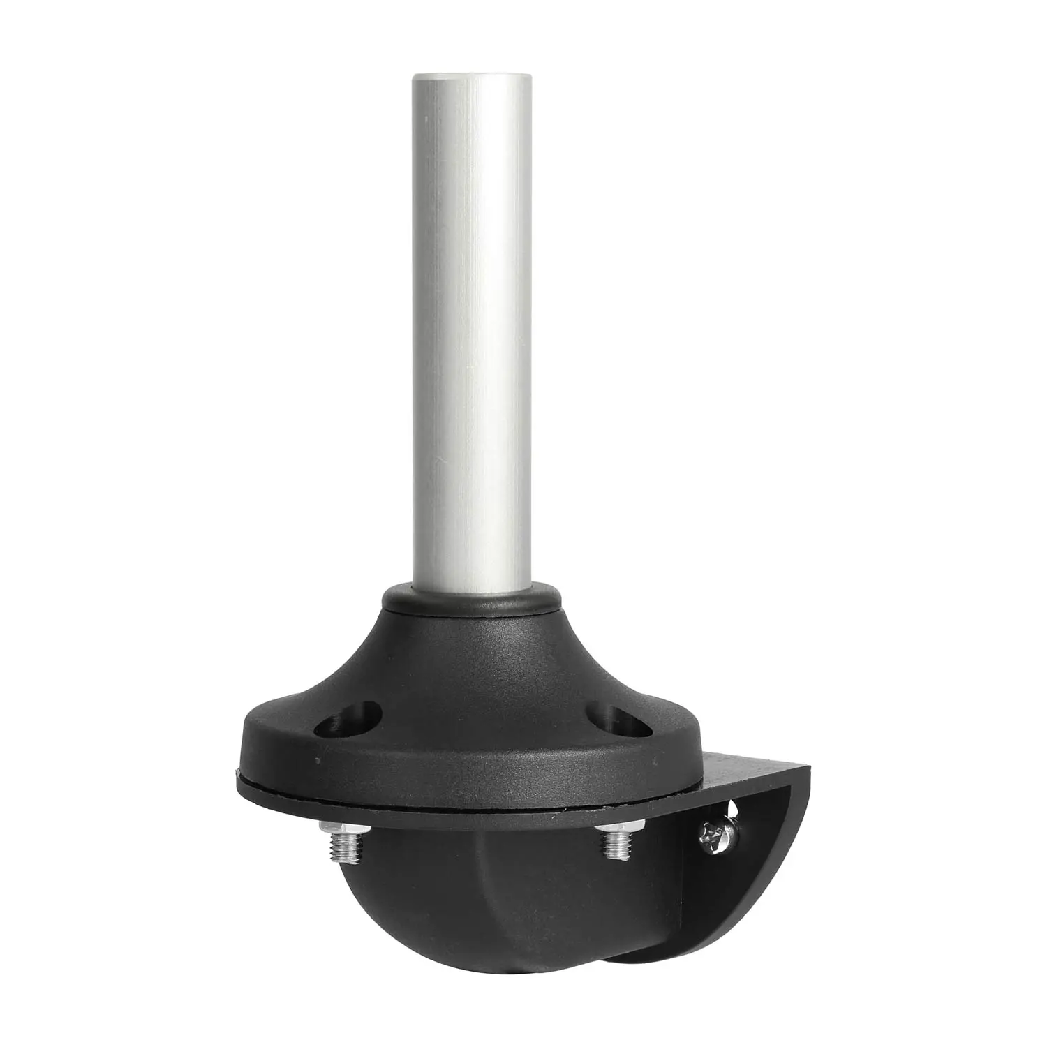 Produktfoto 1 von 127232 STEX24 Wandsockel mit Halter 110,0mm für Signalsäule schwarz / silber, 50/70mm SH100/231 105 Anschraubloch 45,0mm Bohrung 2x5,5mm