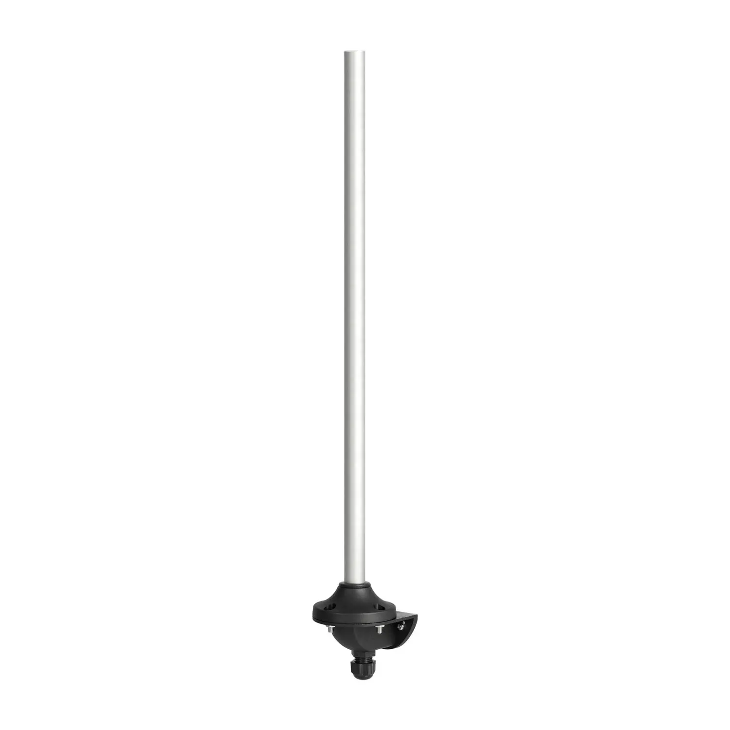 Produktfoto 1 von 127240 STEX24 Wandsockel mit Halter 510,0mm für Signalsäule schwarz / silber, 50/70mm mit Kabelverschraubung, SH500/231 103 Klemmbereich 4,0mm - 8,0mm