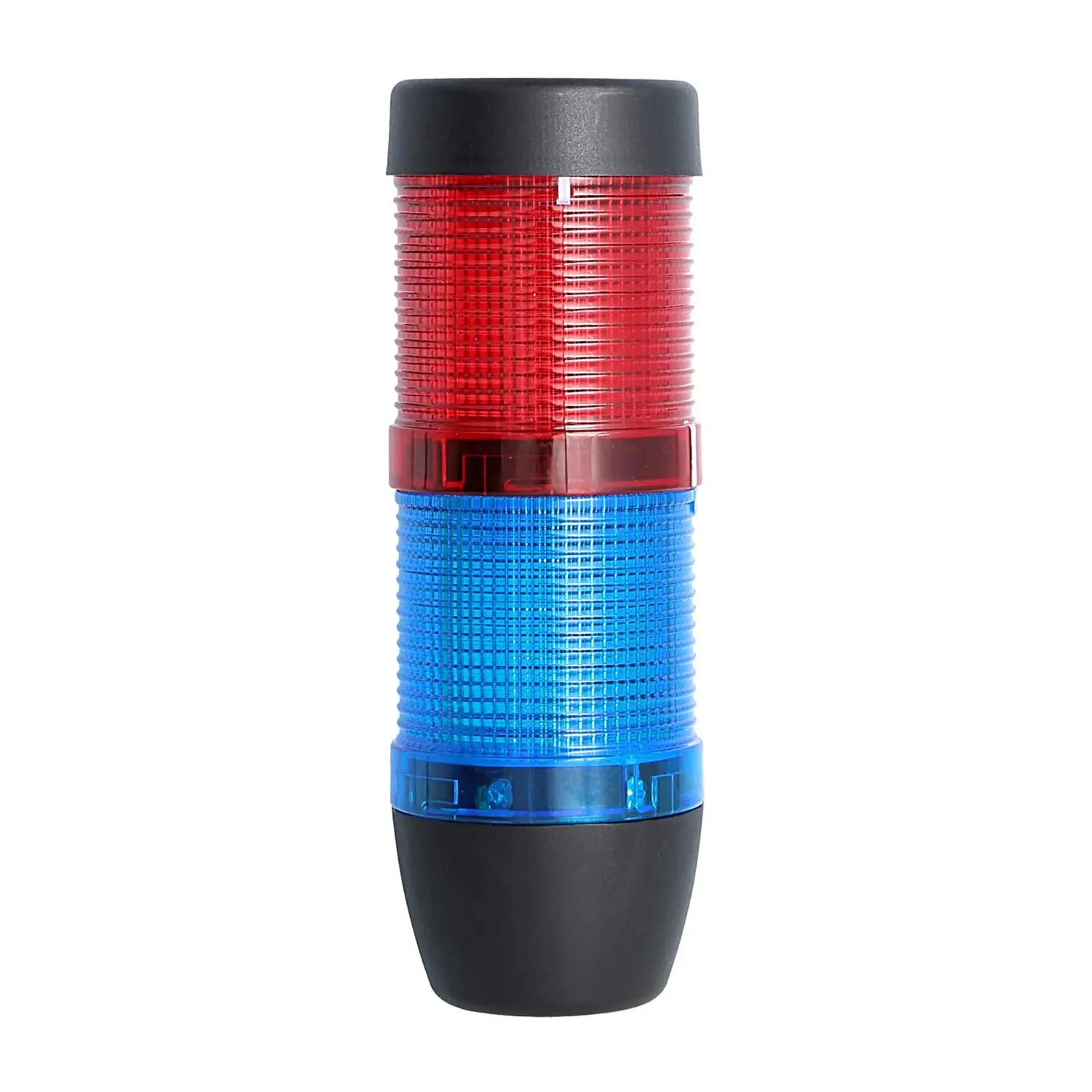 Produktfoto 1 von 127258 STEX24 Signalsäule blau-rot, 50mm, 24V AC/DC, LED-Dauerlicht SS50-OB2/24 101 MaßeLänge156,0mm, Durchmesser 50,0mm