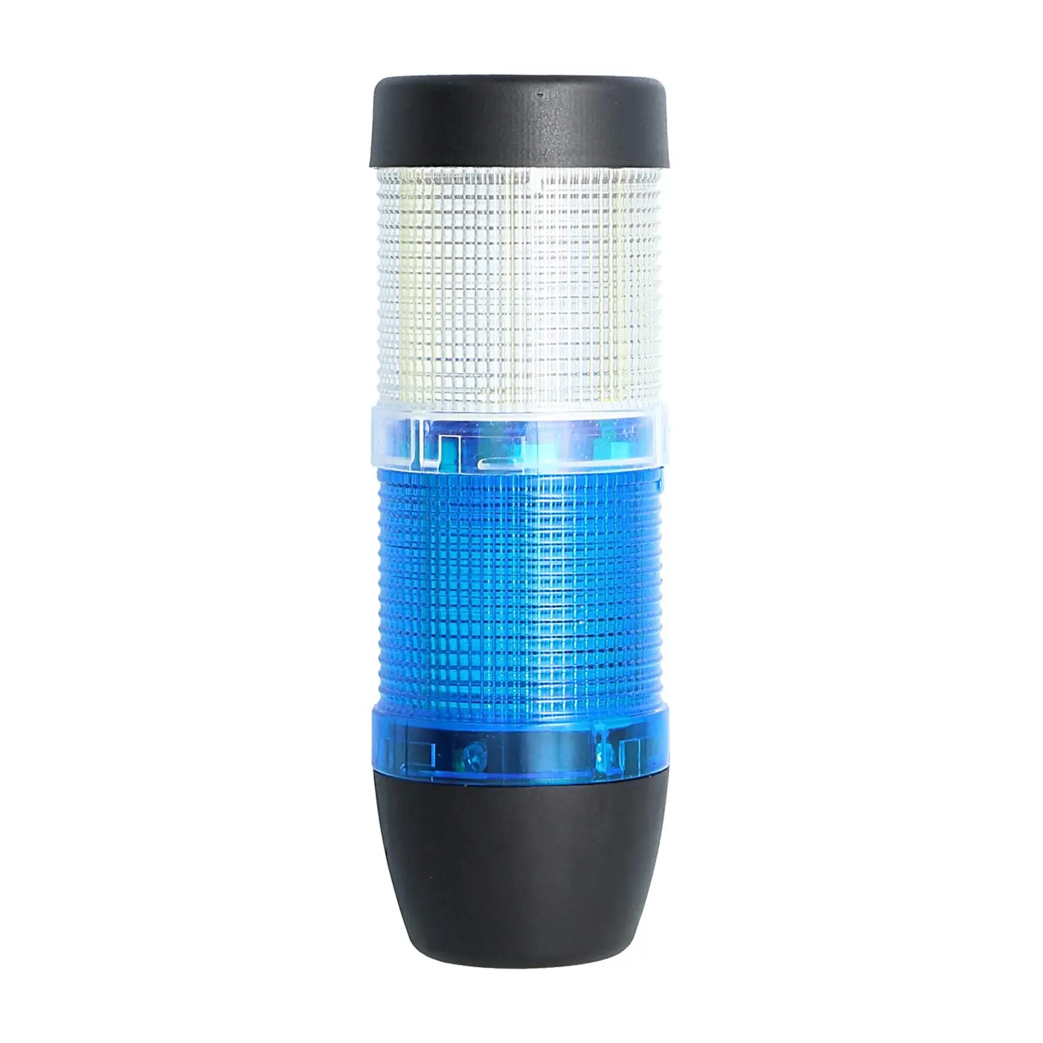 Produktfoto 1 von 127259 STEX24 Signalsäule blau-weiß, 50mm, 24V AC/DC, LED-Dauerlicht SS50-OB2/24 102 MaßeLänge156,0mm, Durchmesser 50,0mm