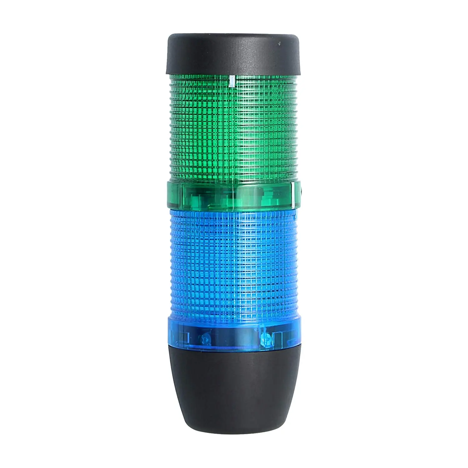 Produktfoto 1 von 127269 STEX24 Signalsäule blau-grün, 50mm, 24V AC/DC, LED-Blinklicht SS50-OB2/24 113 MaßeLänge156,0mm, Durchmesser 50,0mm