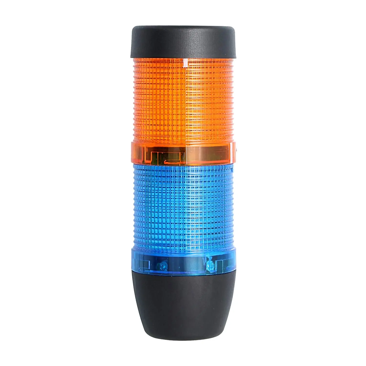 Produktfoto 1 von 127261 STEX24 Signalsäule blau-gelb, 50mm, 24V AC/DC, LED-Dauerlicht SS50-OB2/24 104 MaßeLänge156,0mm, Durchmesser 50,0mm
