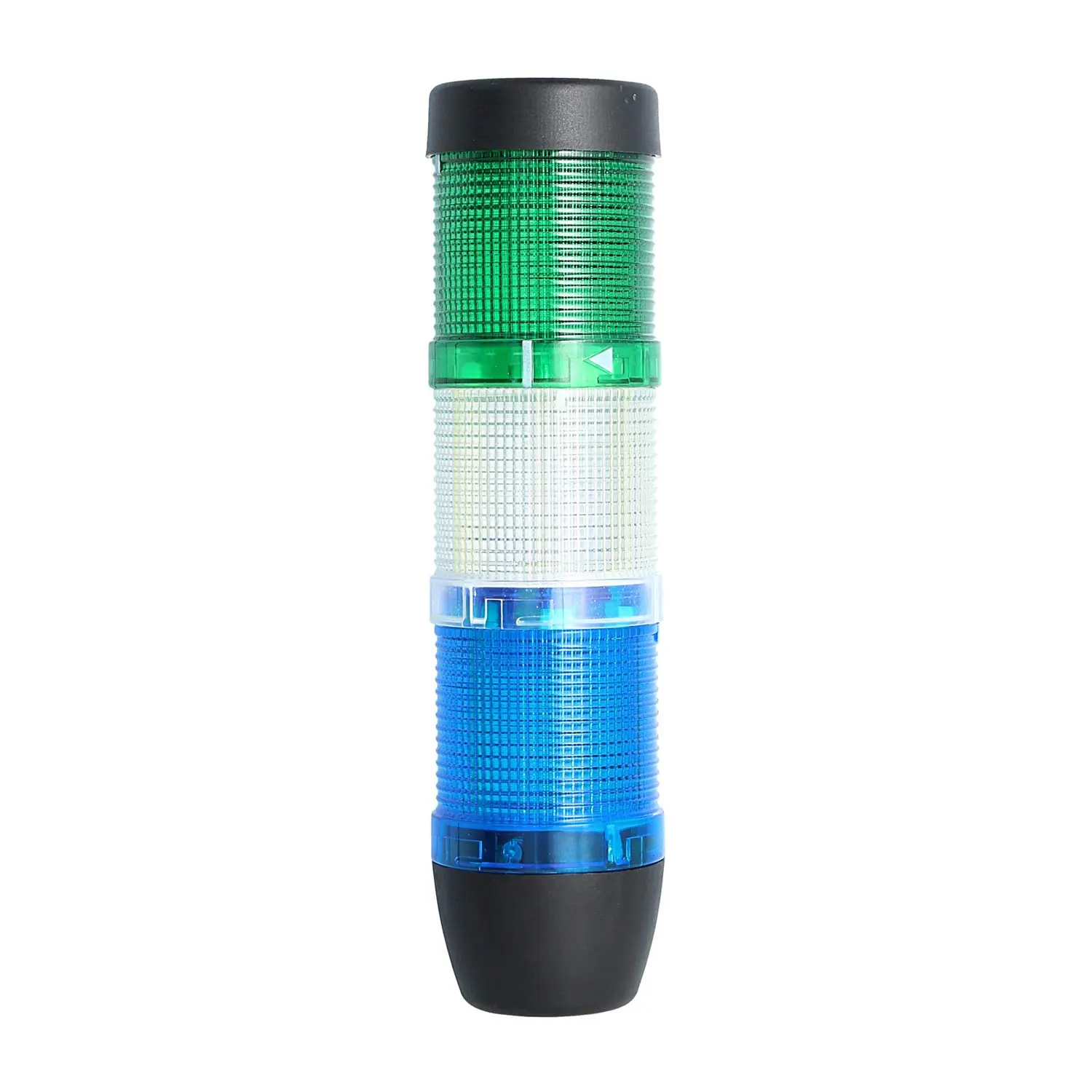 Produktfoto 1 von 127279 STEX24 Signalsäule blau-weiß-grün, 50mm, 24V AC/DC, LED-Dauerlicht SS50-OB3/24 104 MaßeLänge210,0mm, Durchmesser 50,0mm