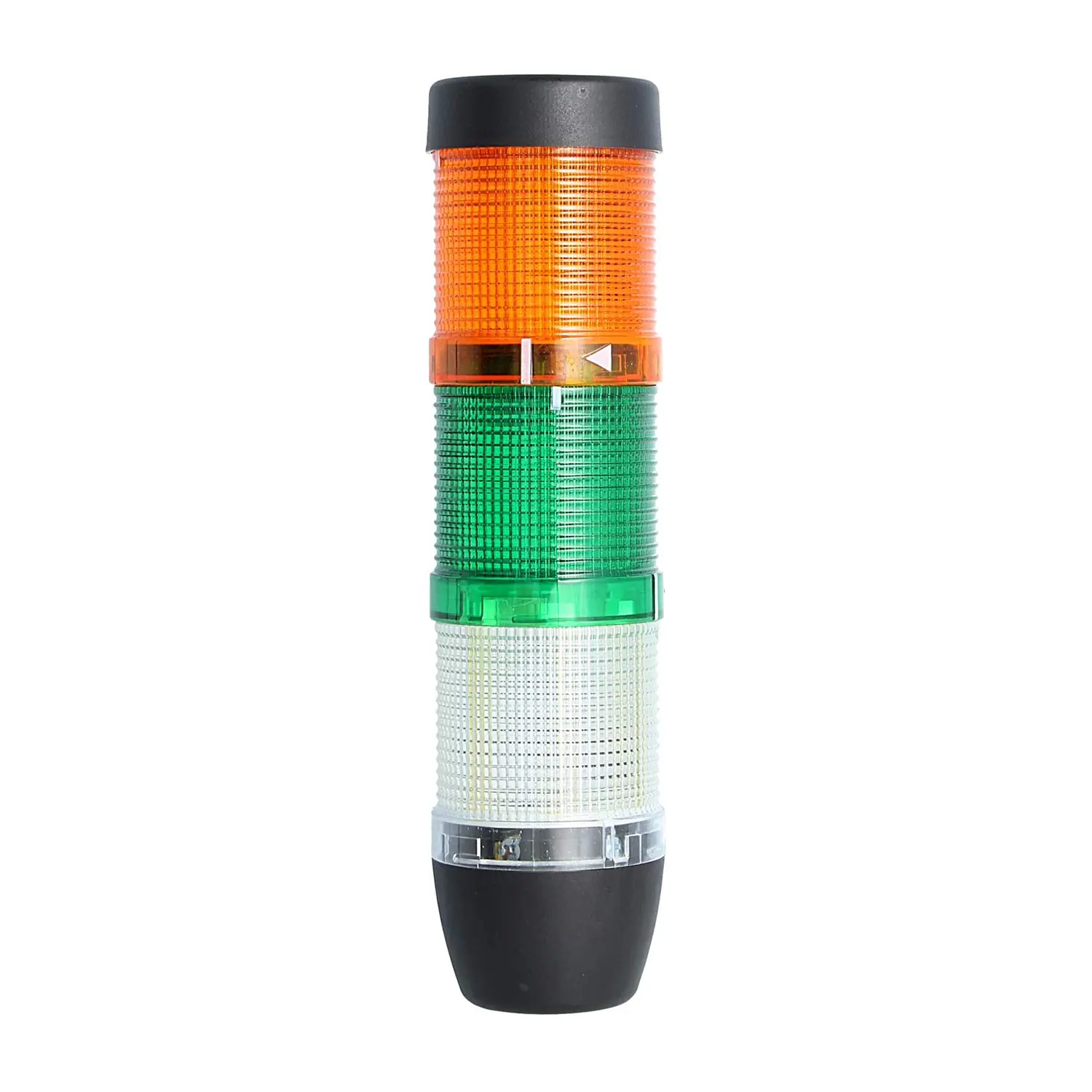 Produktfoto 1 von 127284 STEX24 Signalsäule weiß-grün-gelb, 50mm, 24V AC/DC, LED-Dauerlicht SS50-OB3/24 110 MaßeLänge210,0mm, Durchmesser 50,0mm