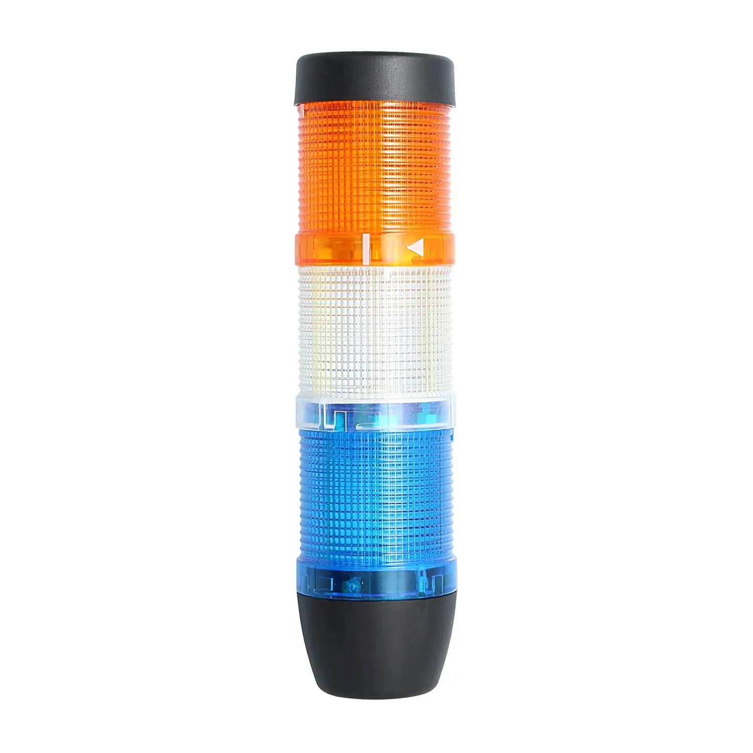 127280 STEX24 Signalsäule blau-weiß-gelb, 50mm, 24V AC/DC, LED-Dauerlicht SS50-OB3/24 105 MaßeLänge210,0mm, Durchmesser 50,0mm