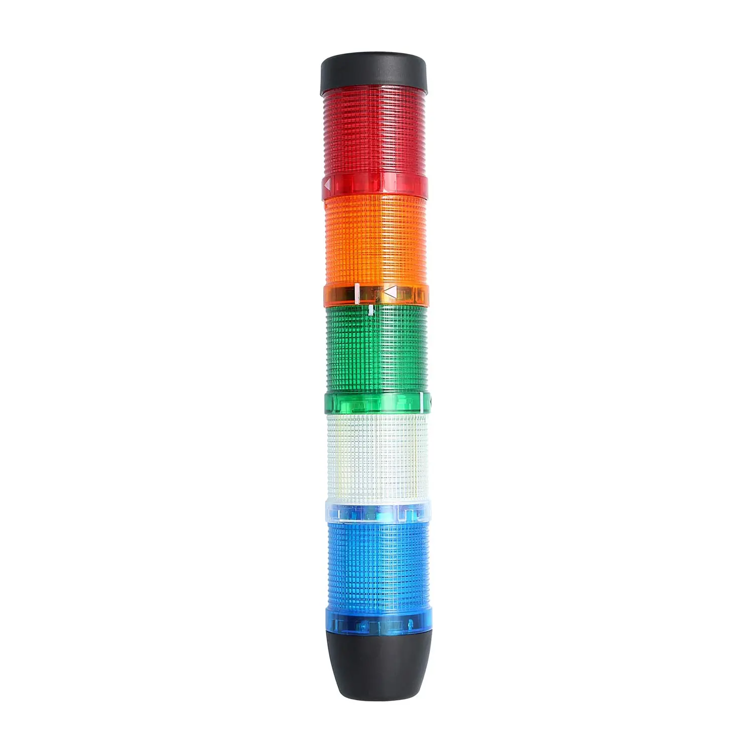 Produktfoto 1 von 127309 STEX24 Signalsäule blau-weiß-grün-gelb-rot, 50mm, 24V AC/DC, LED-Blinklicht SS50-OB5/24 102 MaßeLänge320,0mm, Durchmesser 50,0mm
