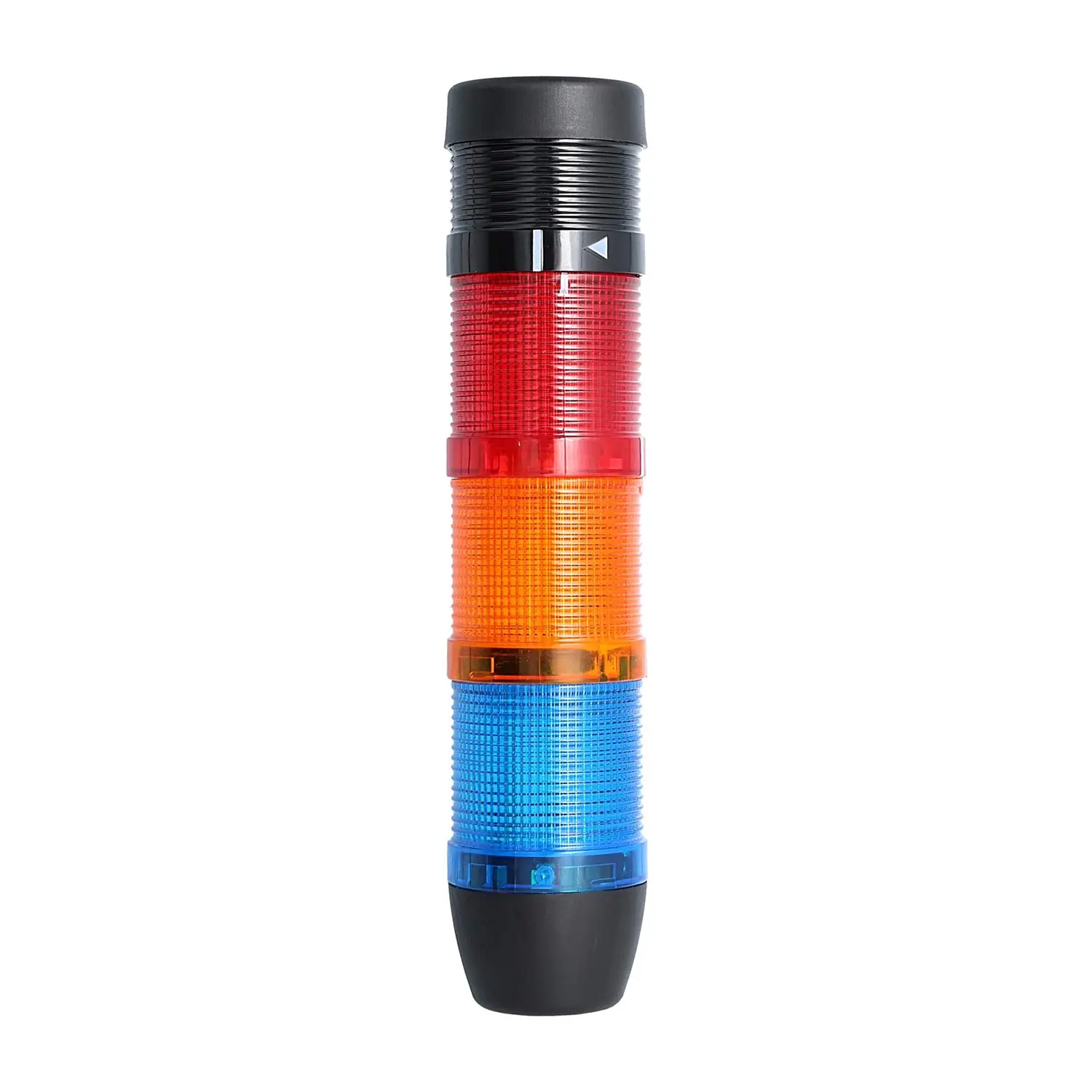 Produktfoto 1 von 127345 STEX24 Signalsäule blau-gelb-rot, 50mm, 24V AC/DC, LED-Dauerlicht mit Summer, SS50-B3/24 103 Lautstärke 90 db