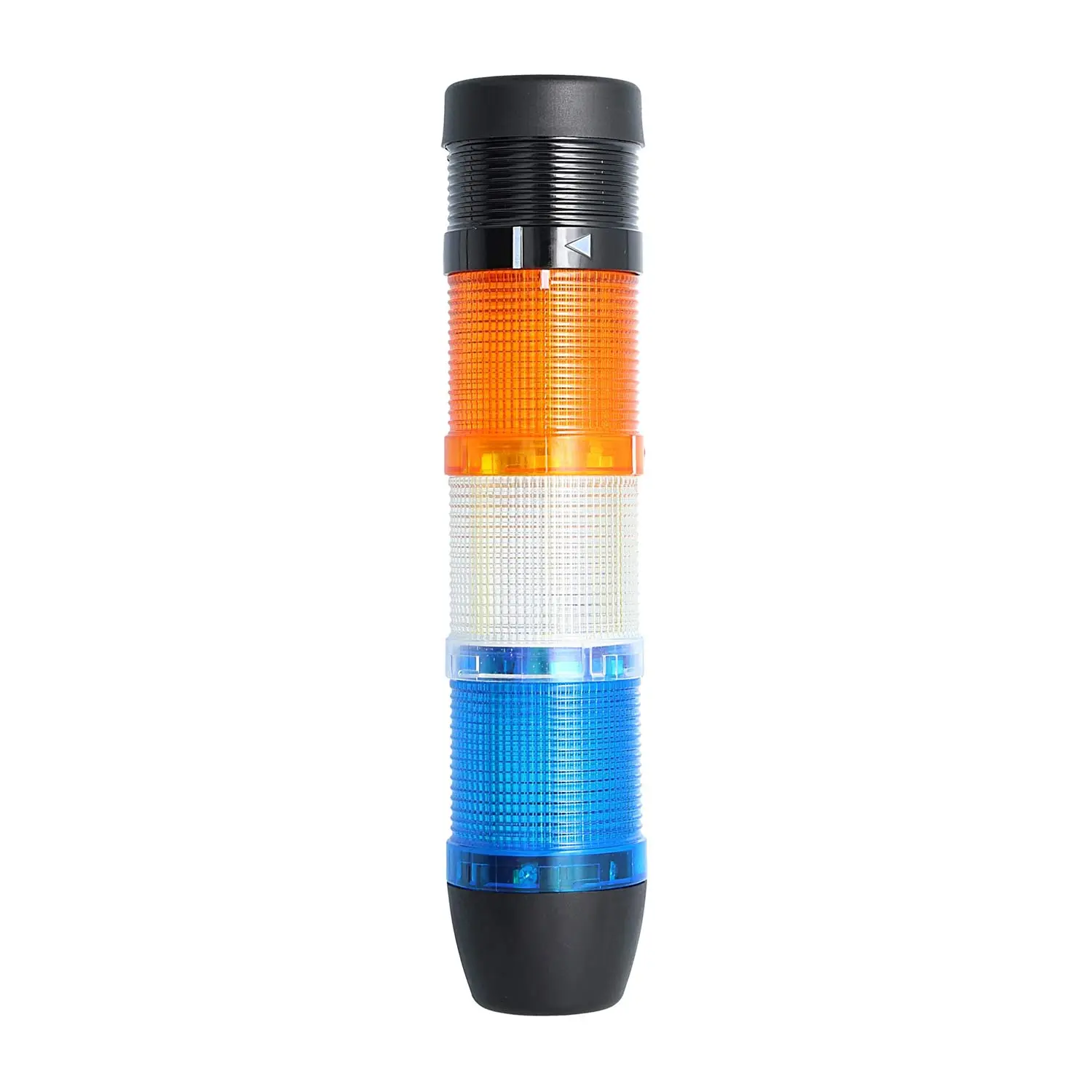 Produktfoto 1 von 127342 STEX24 Signalsäule blau-weiß-gelb, 50mm, 24V AC/DC, LED-Dauerlicht mit Summer, SS50-B3/24 105 Lautstärke 90 db
