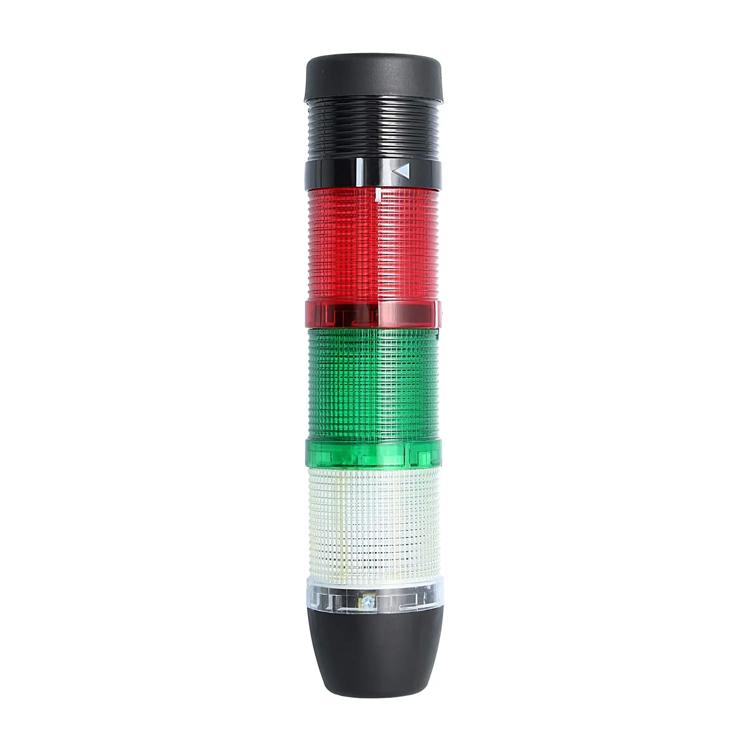 Produktfoto 1 von 127357 STEX24 Signalsäule weiß-grün-rot, 50mm, 24V AC/DC, LED-Blinklicht mit Summer, SS50-B3/24 117 Lautstärke 90 db