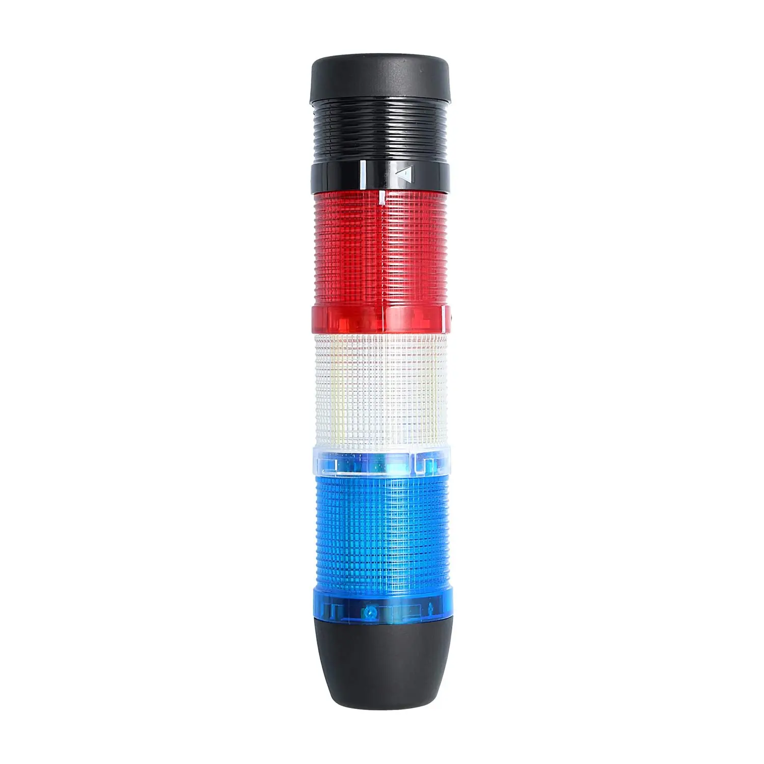 Produktfoto 1 von 127352 STEX24 Signalsäule blau-weiß-rot, 50mm, 24V AC/DC, LED-Blinklicht mit Summer, SS50-B3/24 111 Lautstärke 90 db