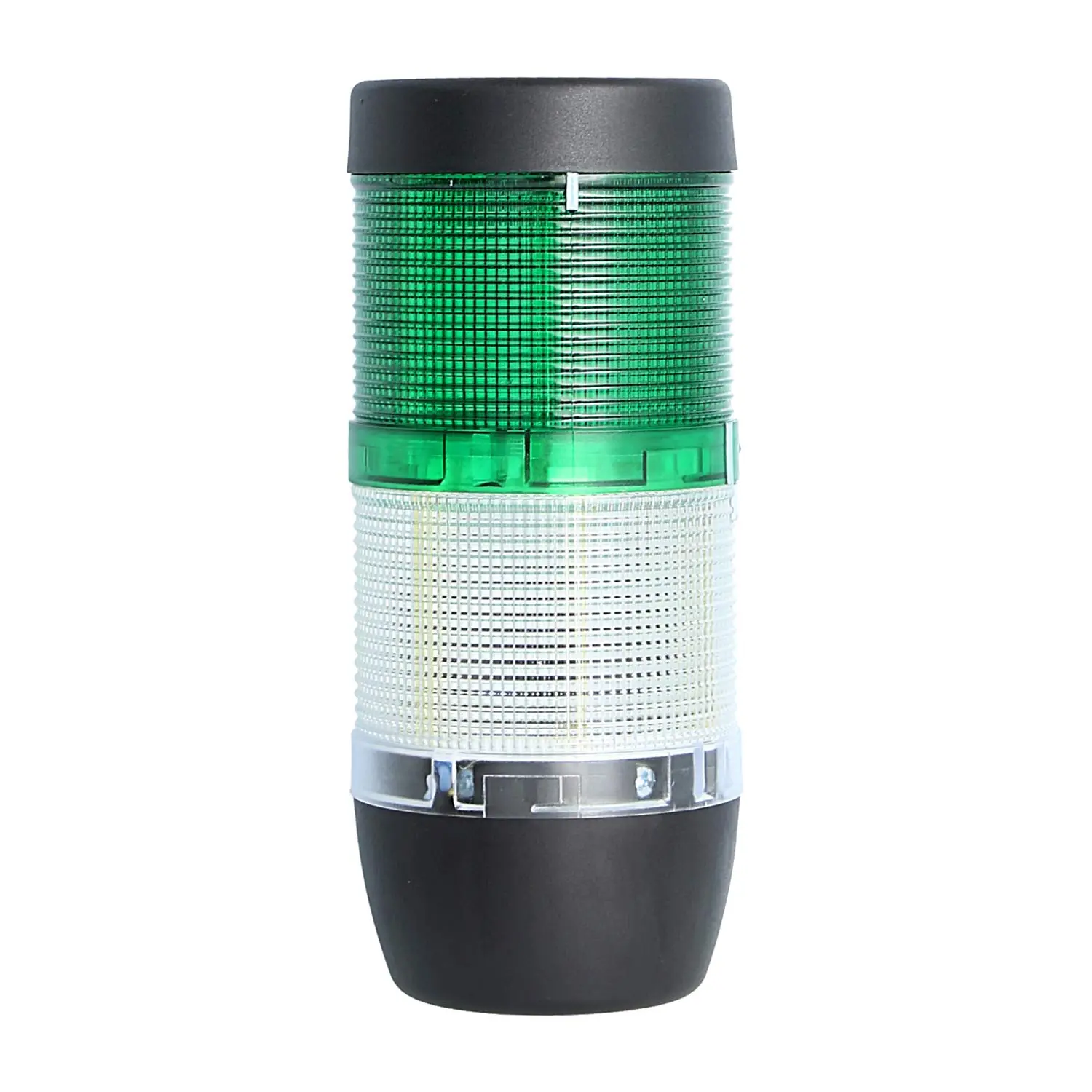 Produktfoto 1 von 127385 STEX24 Signalsäule weiß-grün, 70mm, 24V AC/DC, LED-Dauerlicht SS70-OB2/24 108 MaßeLänge161,0mm, Durchmesser 70,0mm