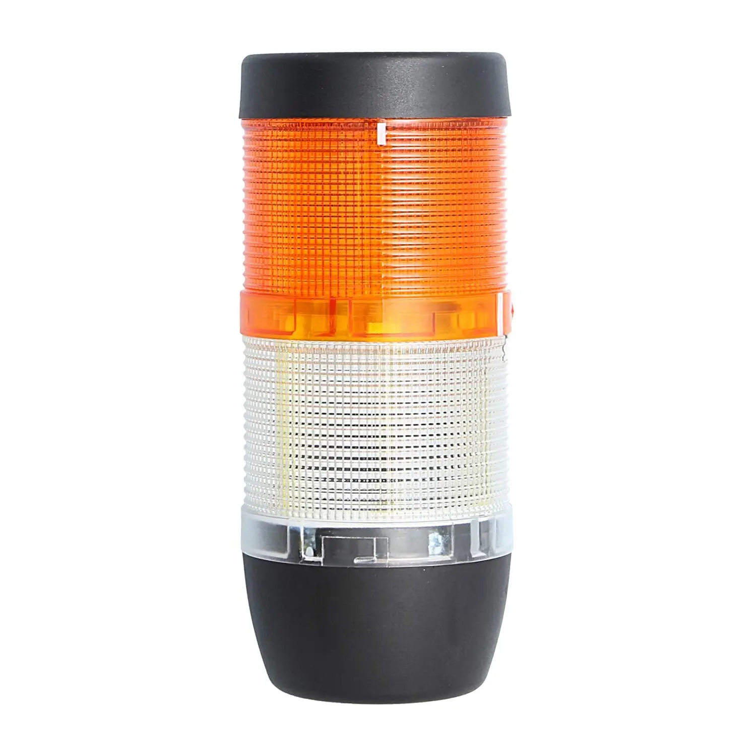 Produktfoto 1 von 127386 STEX24 Signalsäule weiß-gelb, 70mm, 24V AC/DC, LED-Dauerlicht SS70-OB2/24 109 MaßeLänge161,0mm, Durchmesser 70,0mm
