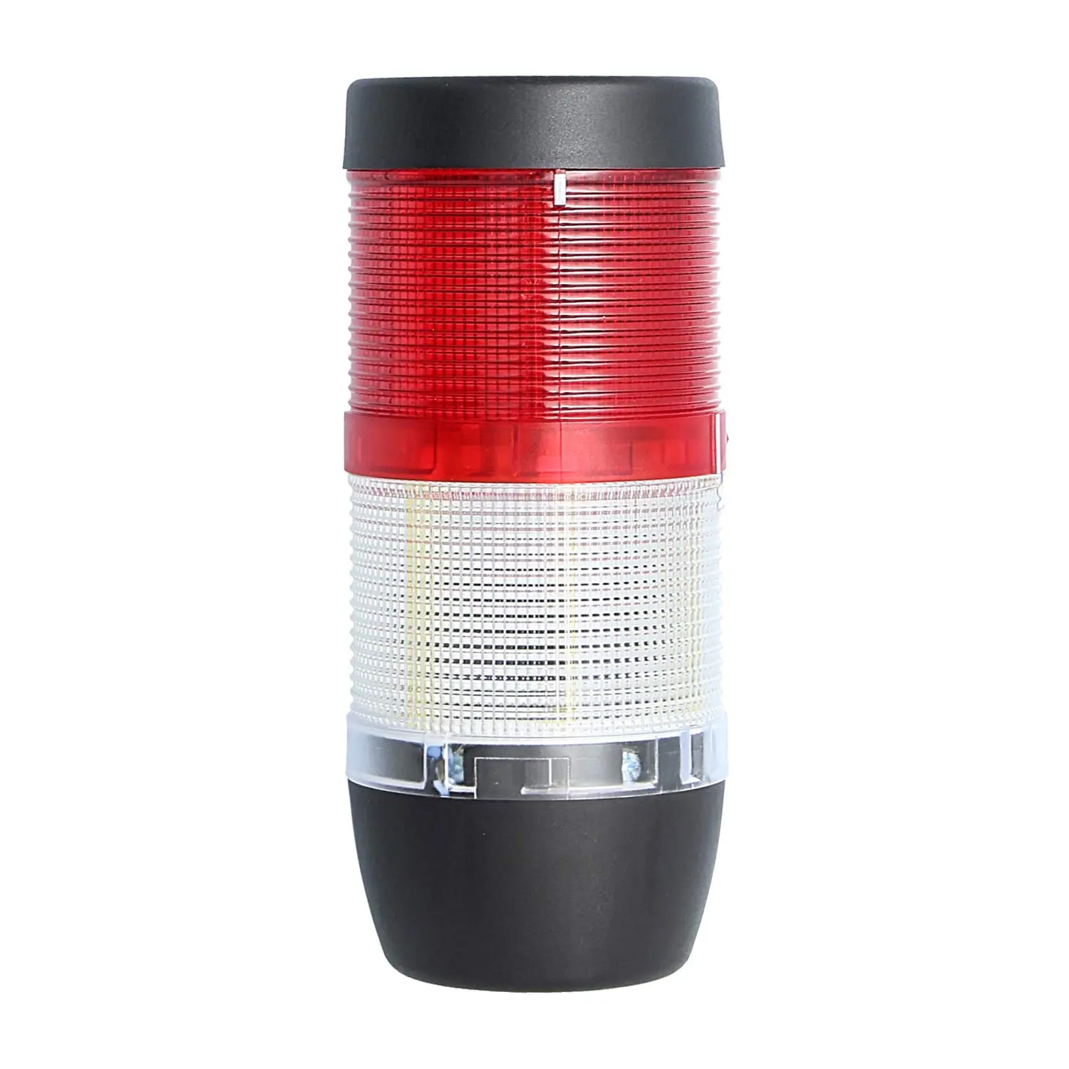 Produktfoto 1 von 127397 STEX24 Signalsäule weiß-rot, 70mm, 24V AC/DC, LED-Blinklicht SS70-OB2/24 115 MaßeLänge161,0mm, Durchmesser 70,0mm